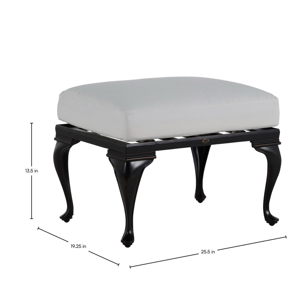 Provance Cast Aluminum Outdoor Woven Ottoman