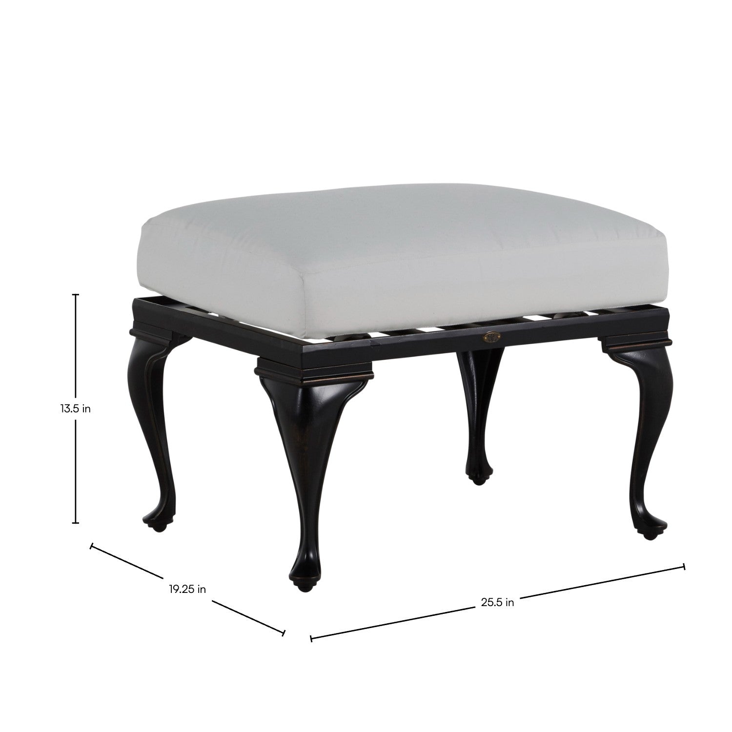 Provance Cast Aluminum Outdoor Woven Ottoman