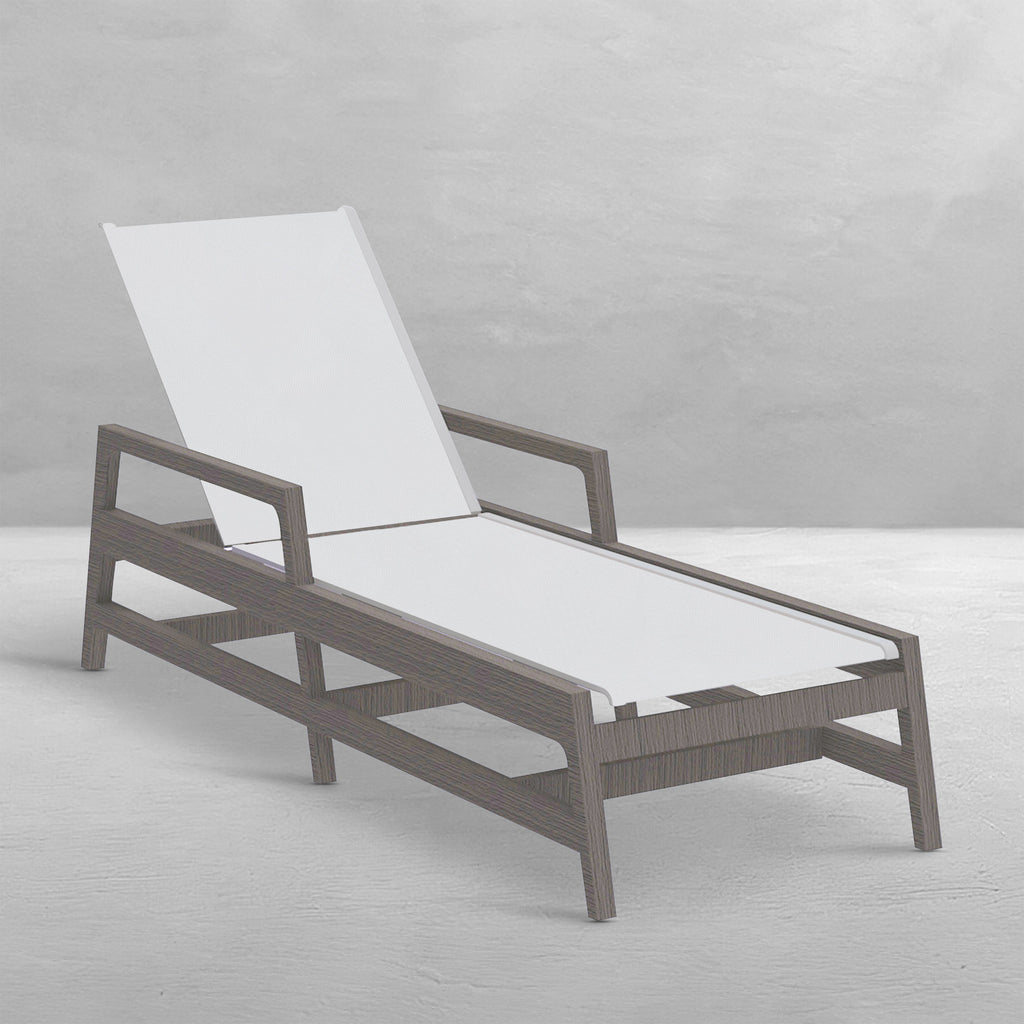 Seashore Wood Outdoor Chaise Lounge
