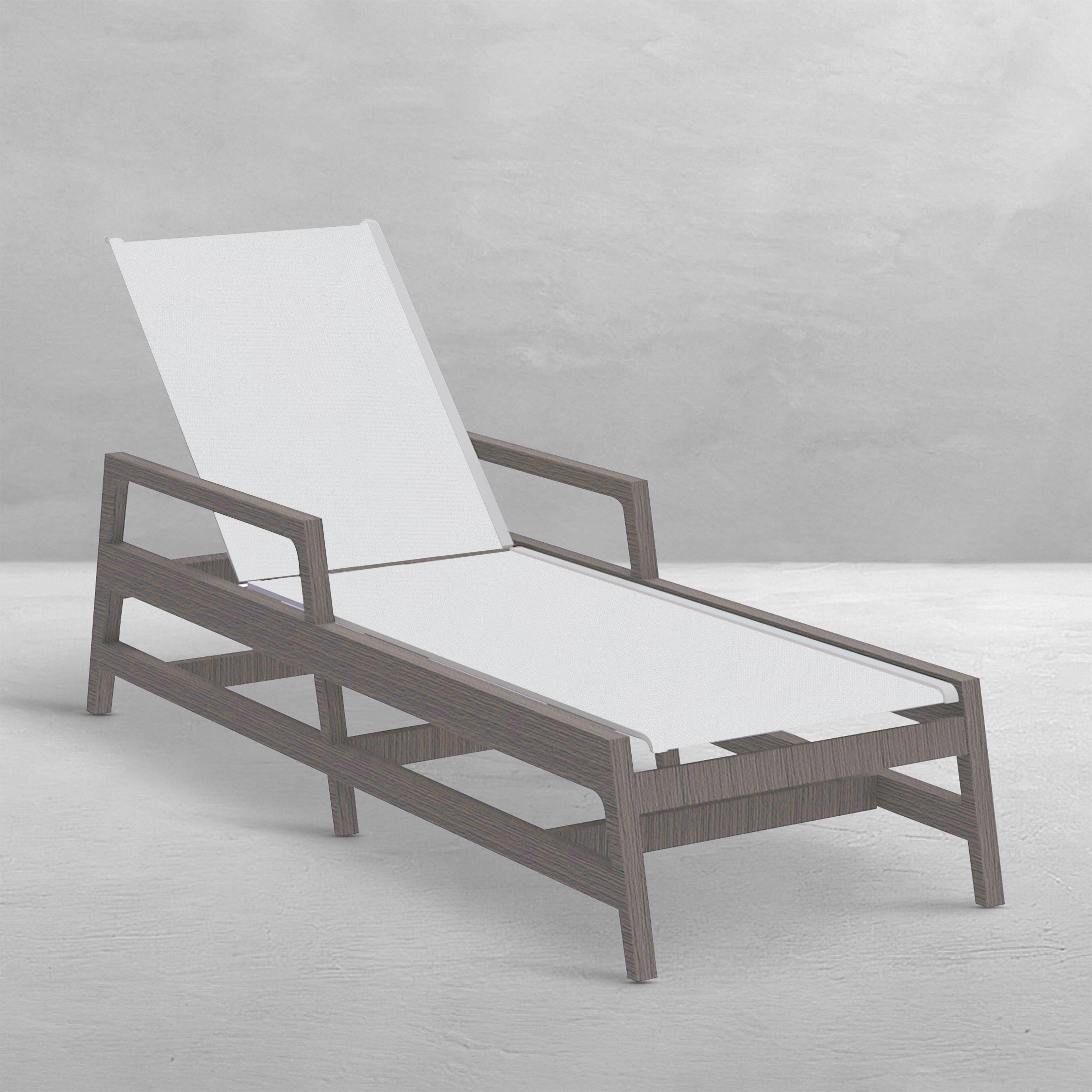 Seashore Wood Outdoor Chaise Lounge
