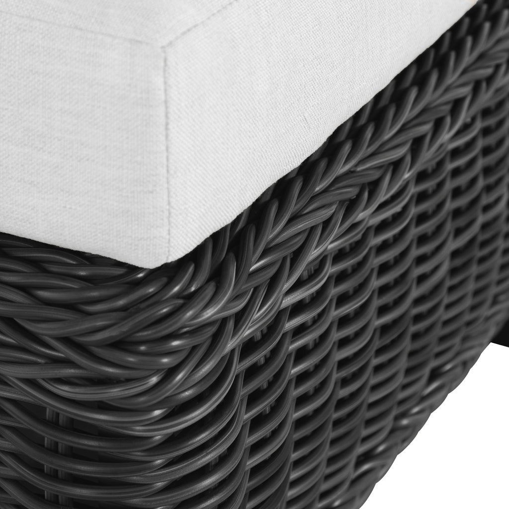 Rustic N-Dura Resin Wicker Outdoor Woven Ottoman