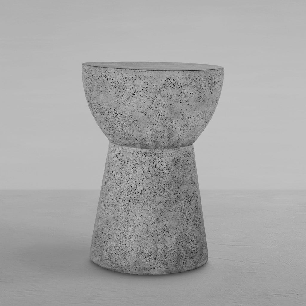 Ibis Cast Stone Round Outdoor Pedestal End Table