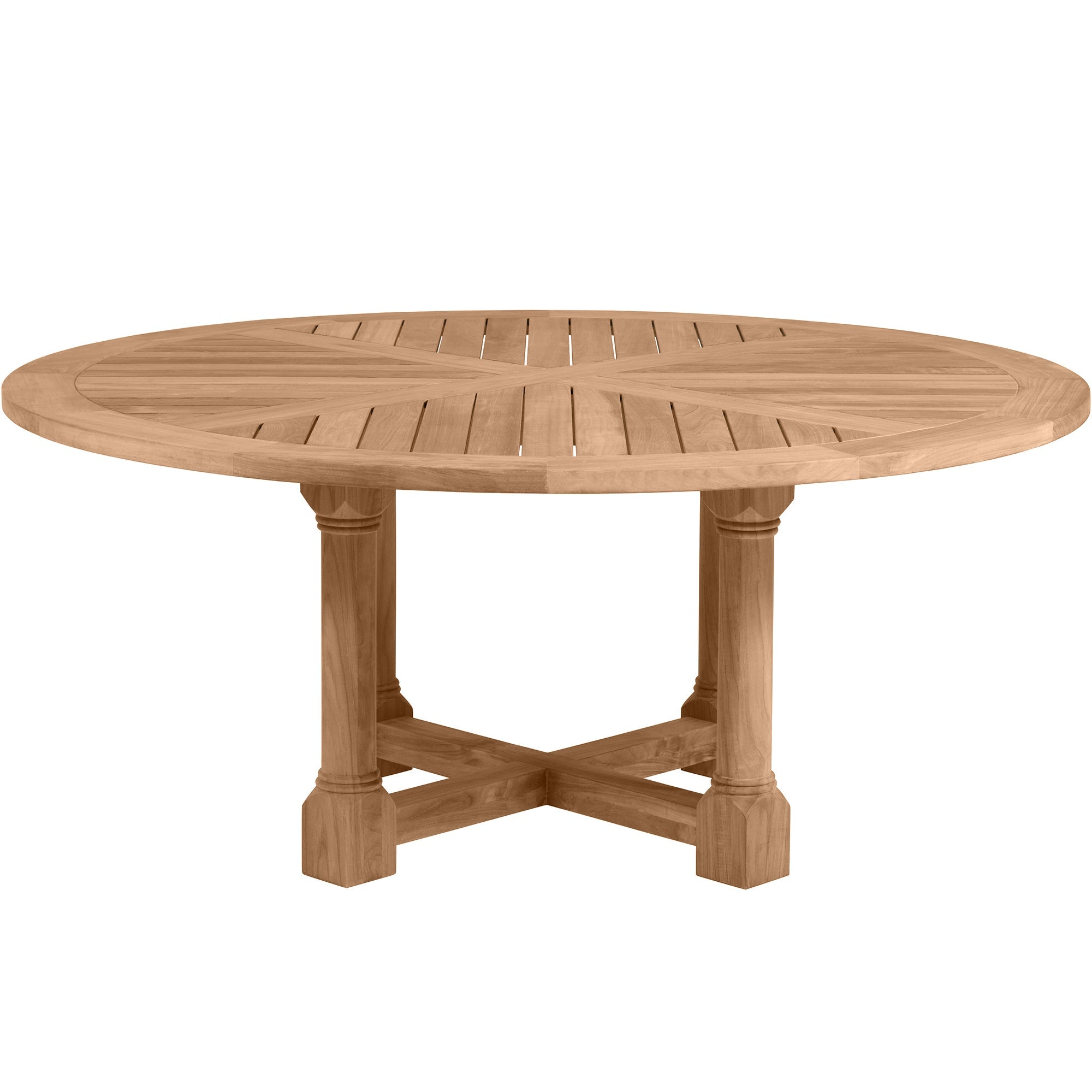 Lakeshore Teak Round Outdoor Pedestal Dining Table