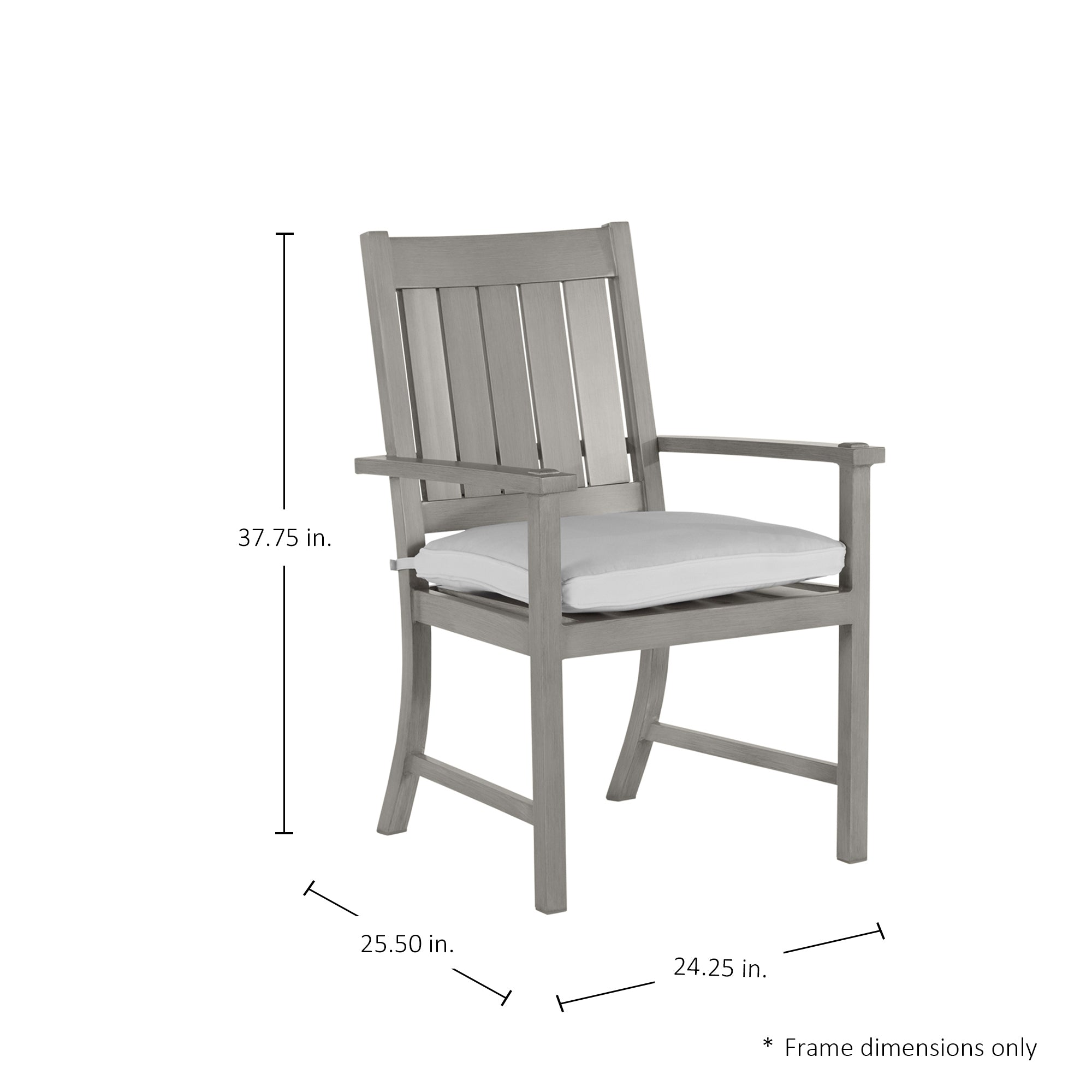 Croquet Aluminum Outdoor Arm Chair