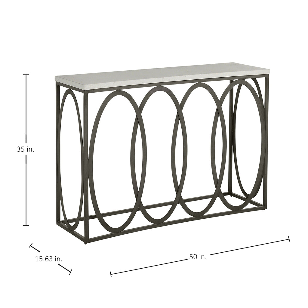 Ella Aluminum Rectangle Outdoor Console Table