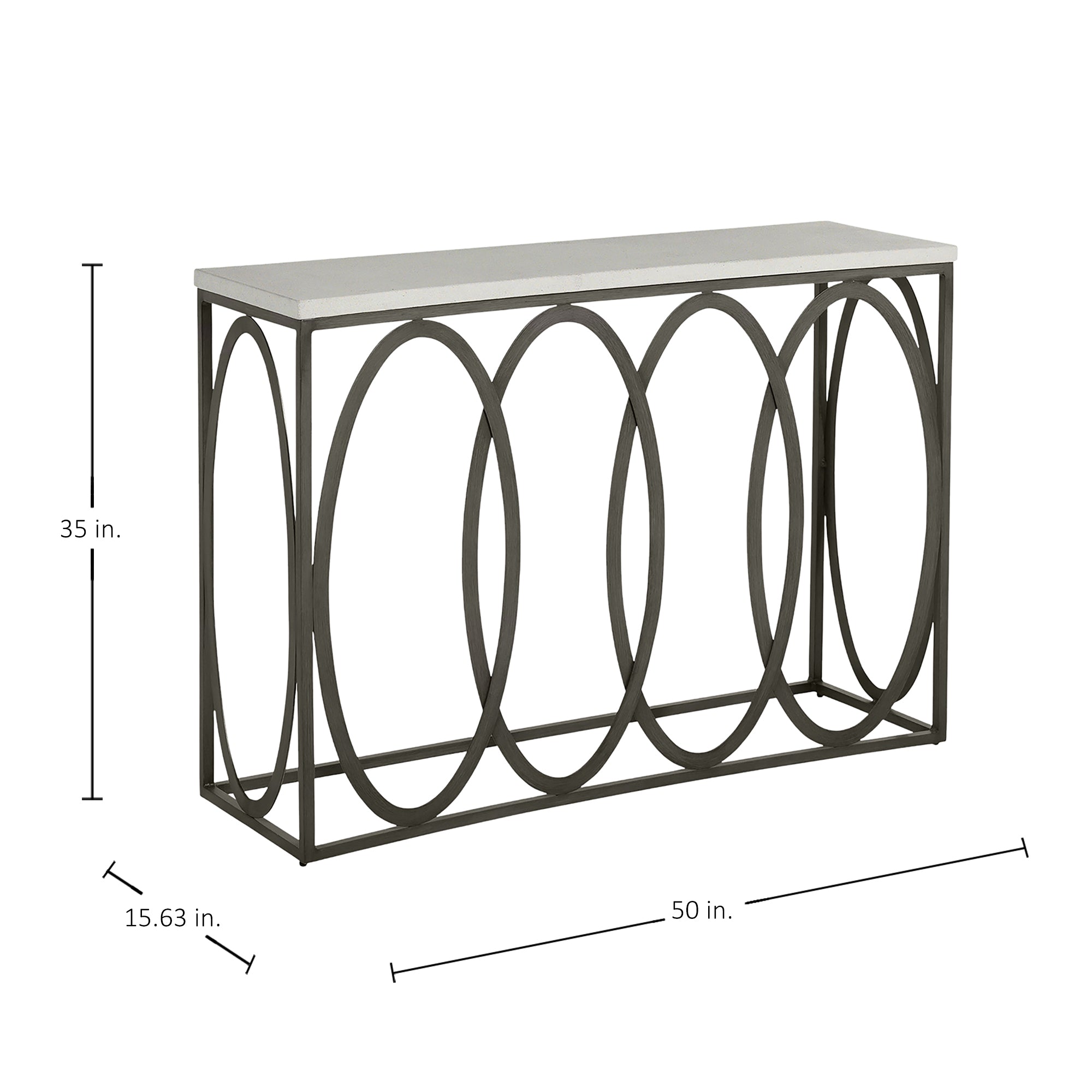 Ella Aluminum Rectangle Outdoor Console Table