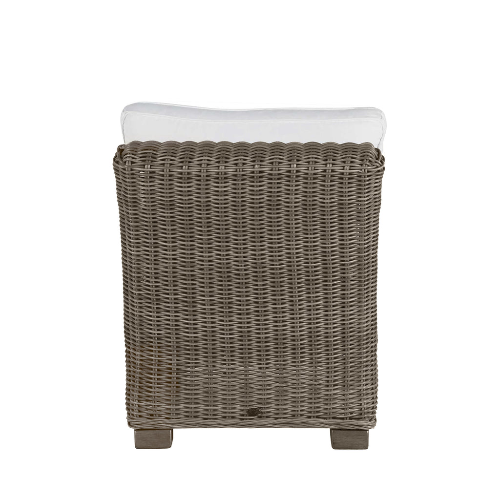 Rustic Woven Wicker Sectional Slipper Chair