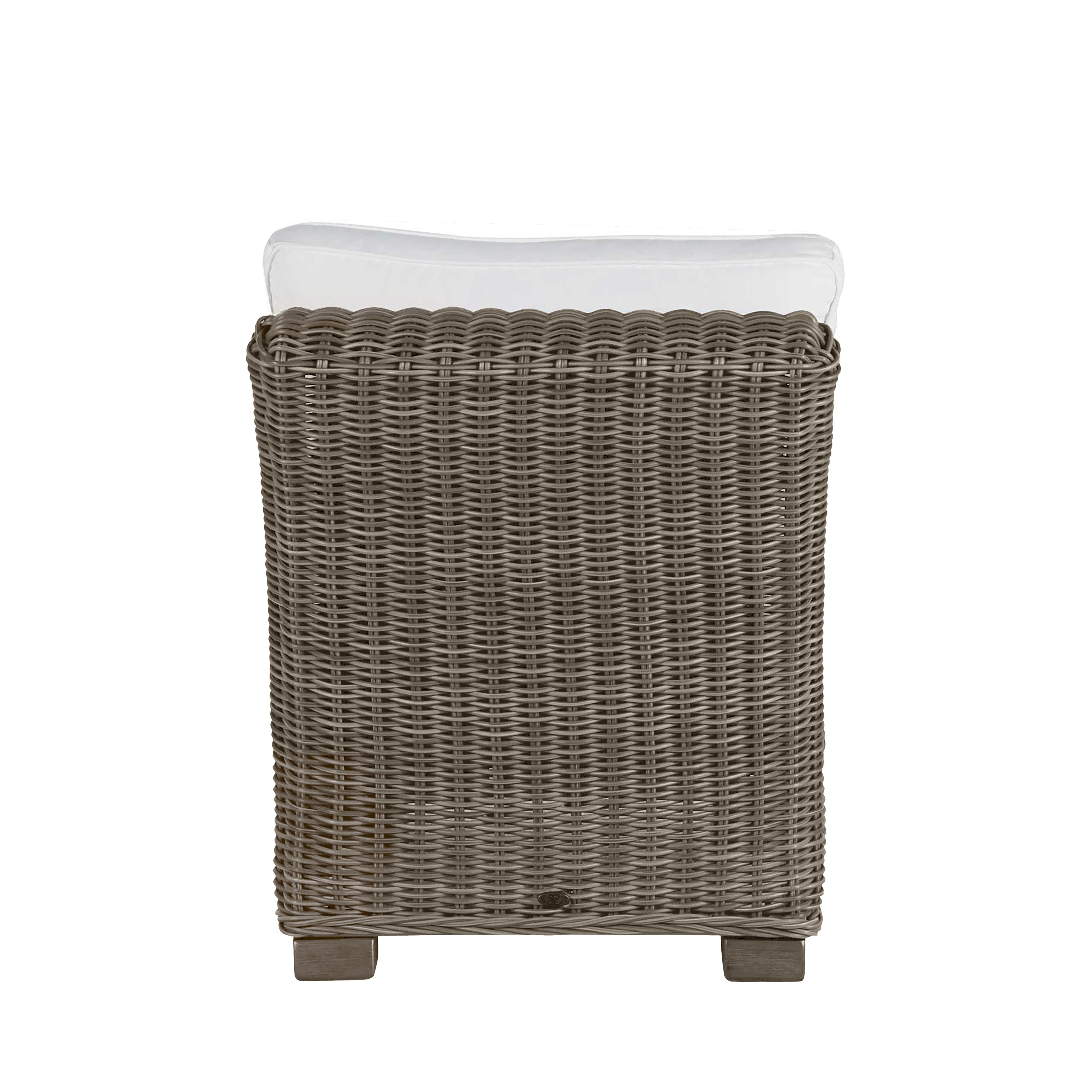 Rustic Woven Wicker Sectional Slipper Chair