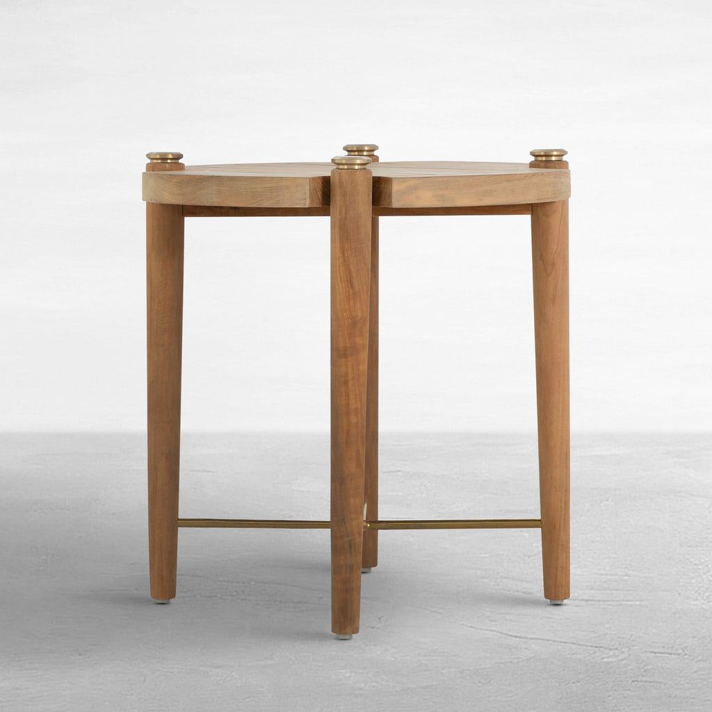 Pacifica Teak 22" Round Outdoor End Table