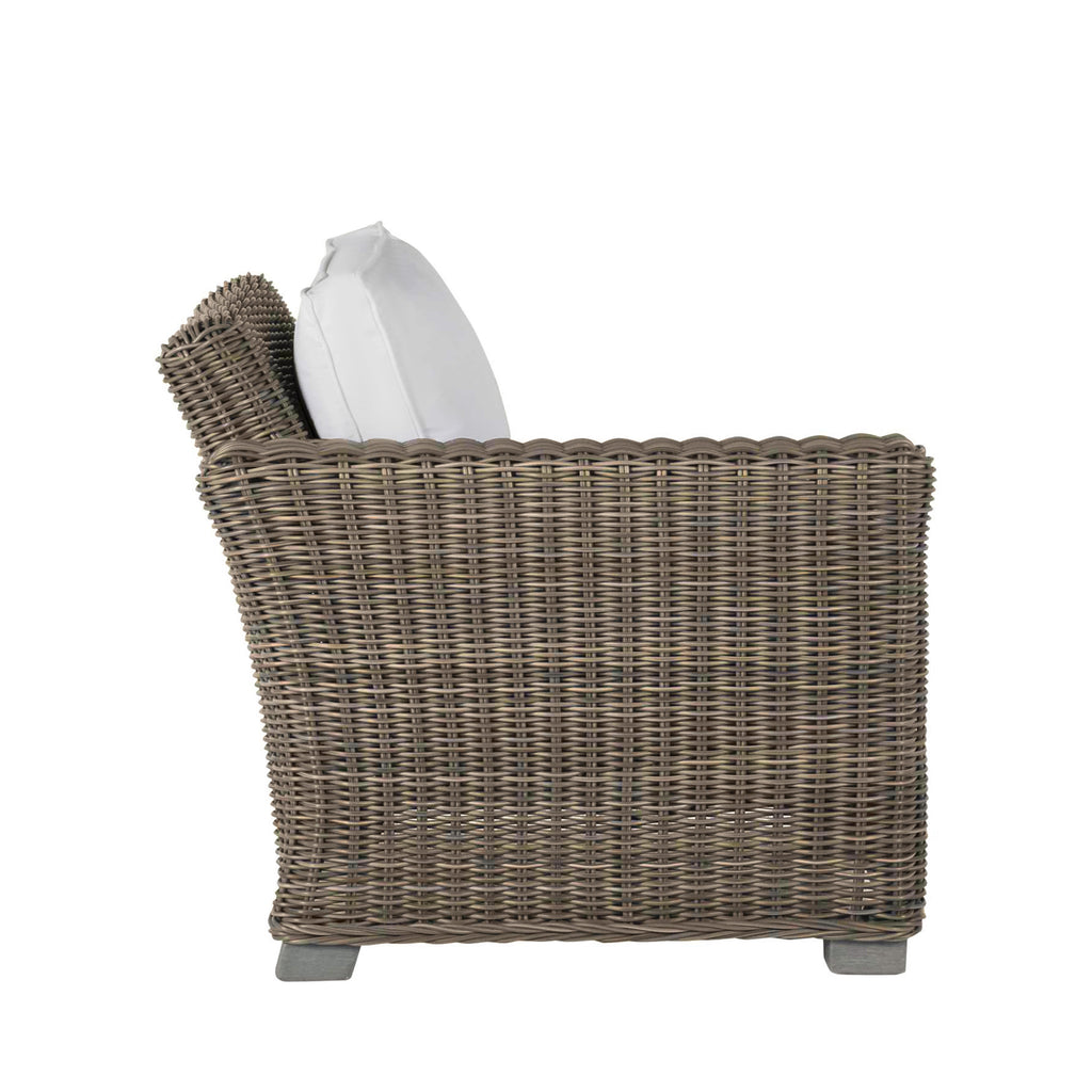 Rustic Resin Wicker Outdoor LAF Sectional Sofa
