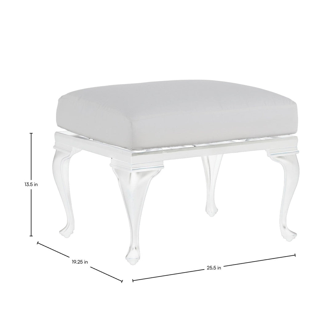 Provance Cast Aluminum Outdoor Woven Ottoman