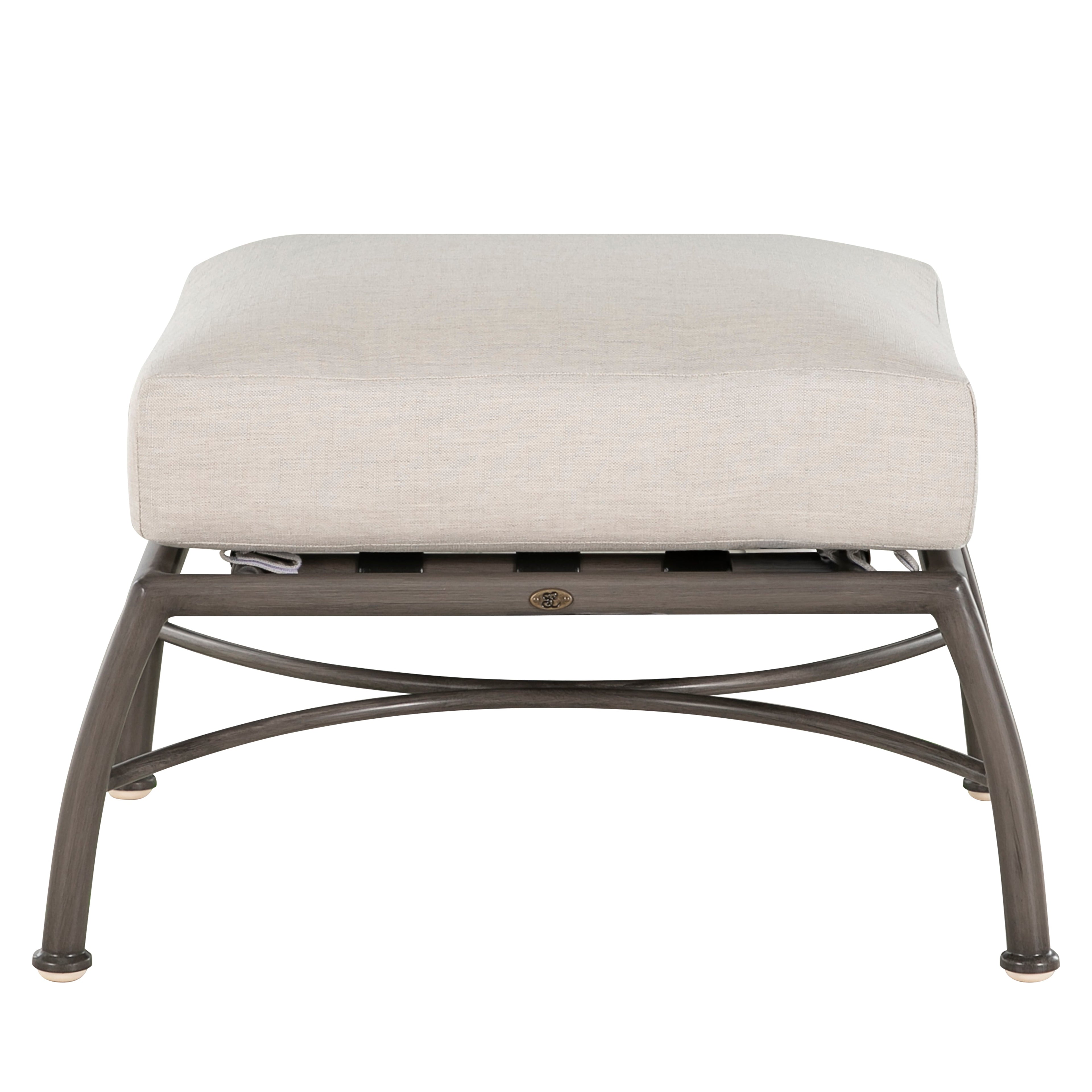 Elegante Aluminum Outdoor Woven Ottoman