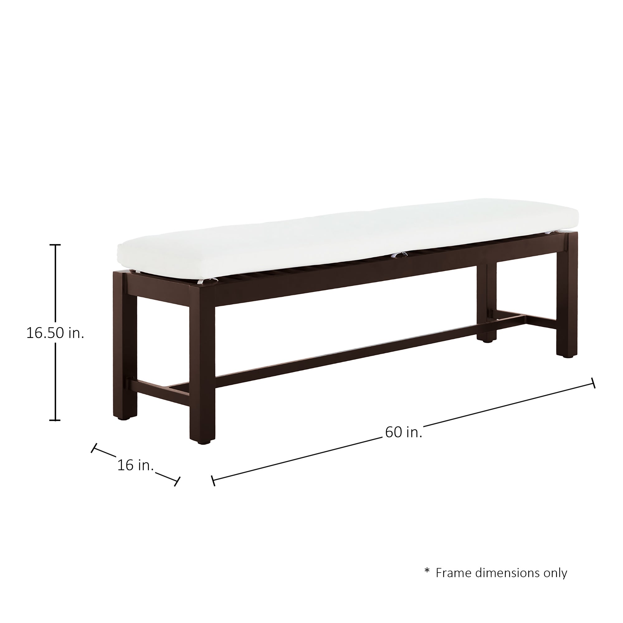 Club Aluminum Backless Outdoor Bench
