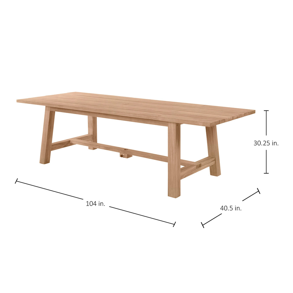 Paige 104" x 40.5" Rectangle Outdoor Table Top