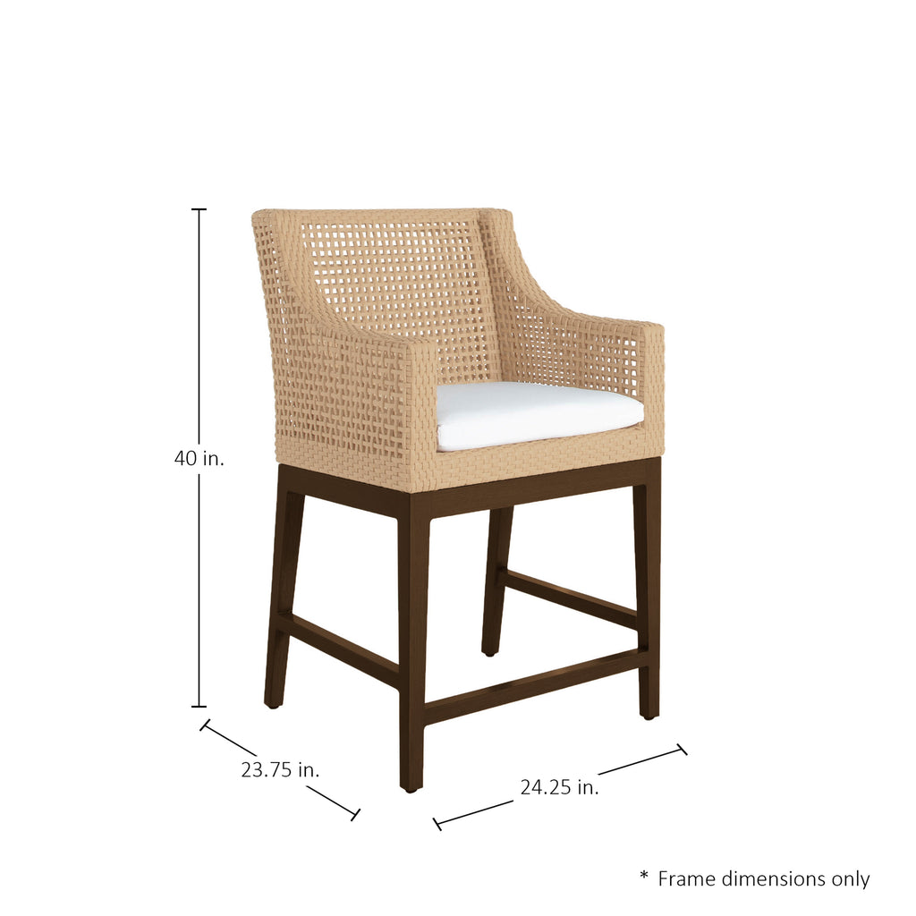 Peninsula Resin Wicker Outdoor Counter Stool