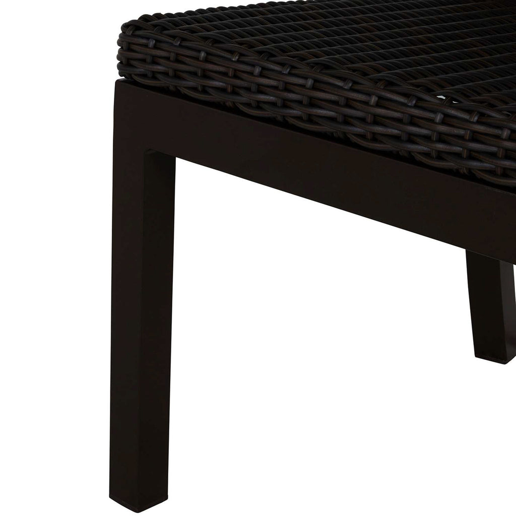Rustic Woven Resin Wicker Outdoor Side Chair