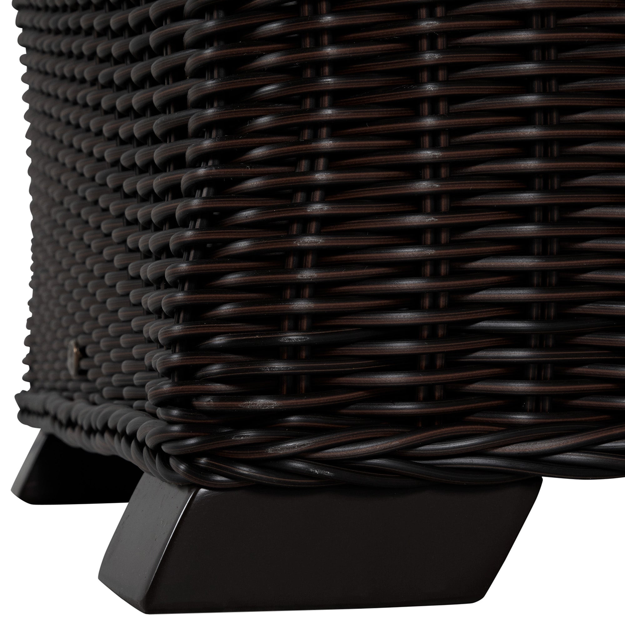 Rustic Woven Resin Wicker Outdoor Lounge Chair