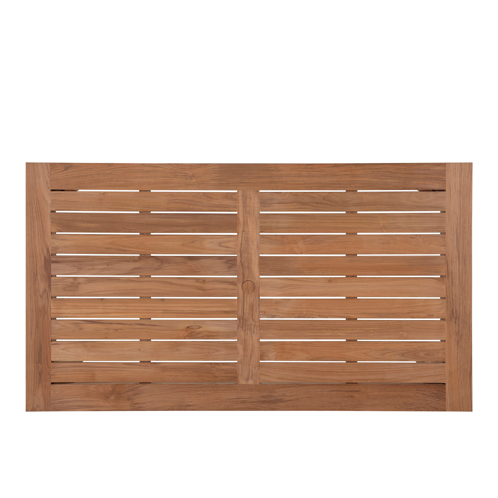 Croquet Teak 77"x 42" Rectangle Outdoor Farm Table