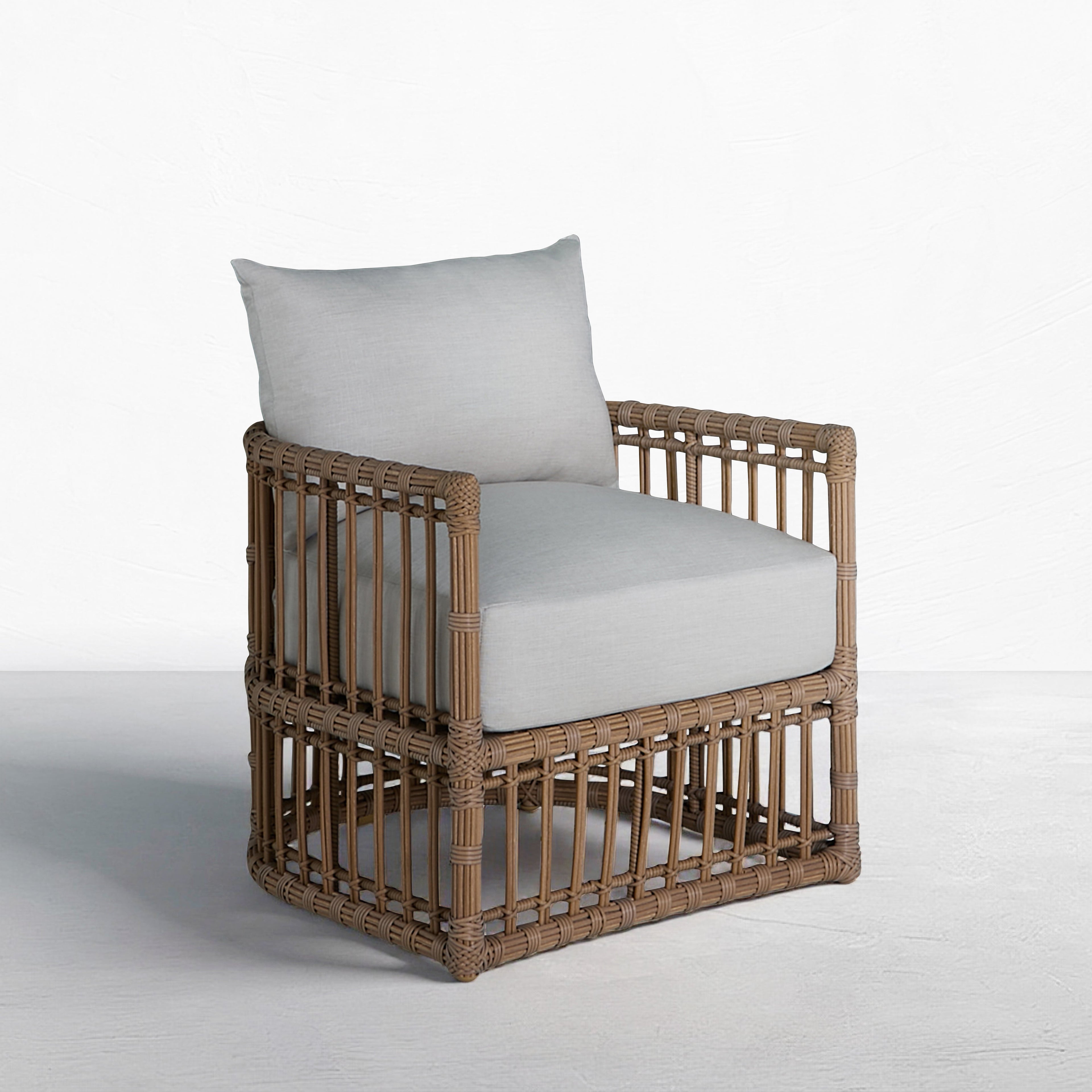 Newport Wicker Woven Outdoor Barrel Chair