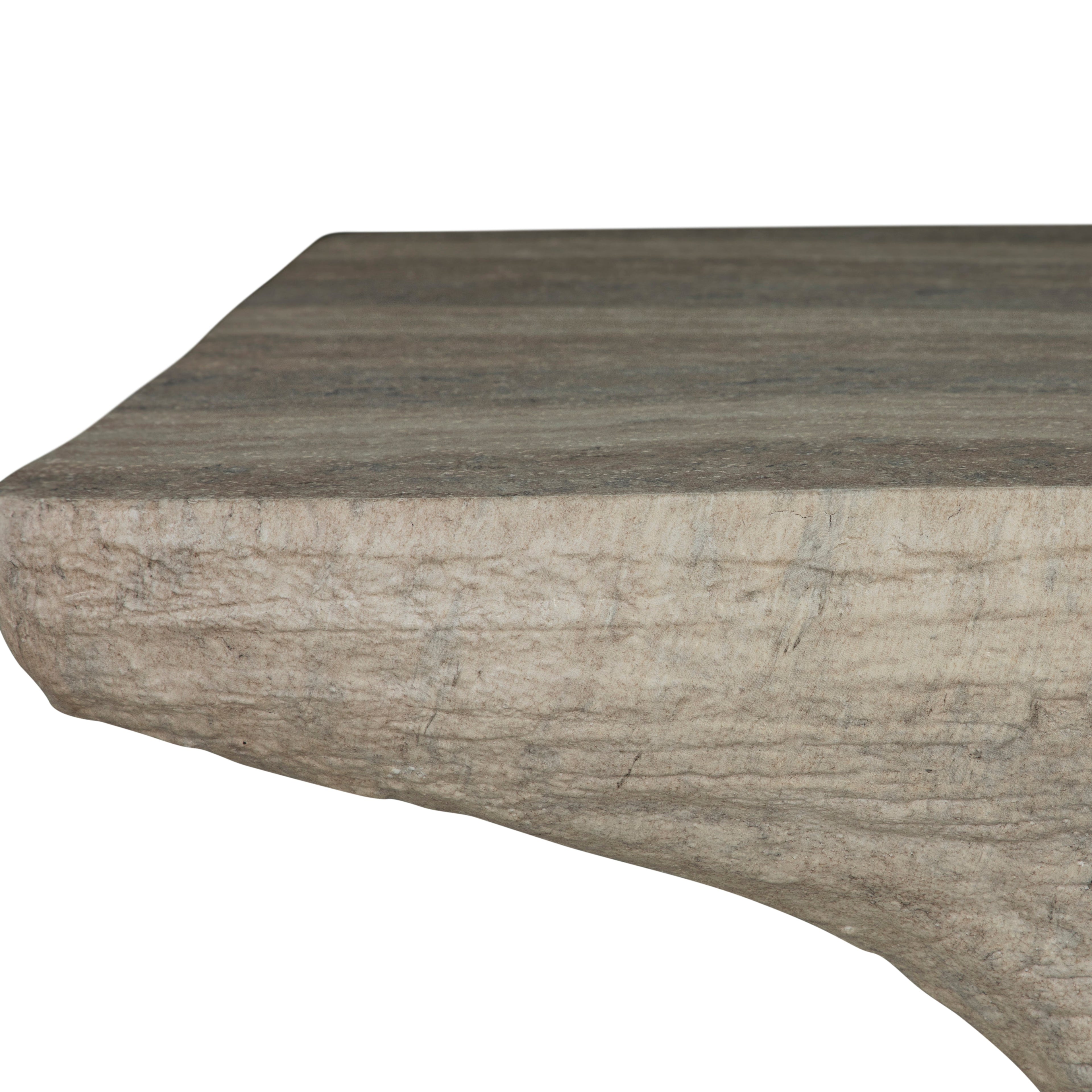 Ridge Cast Stone Outdoor Coffee Table