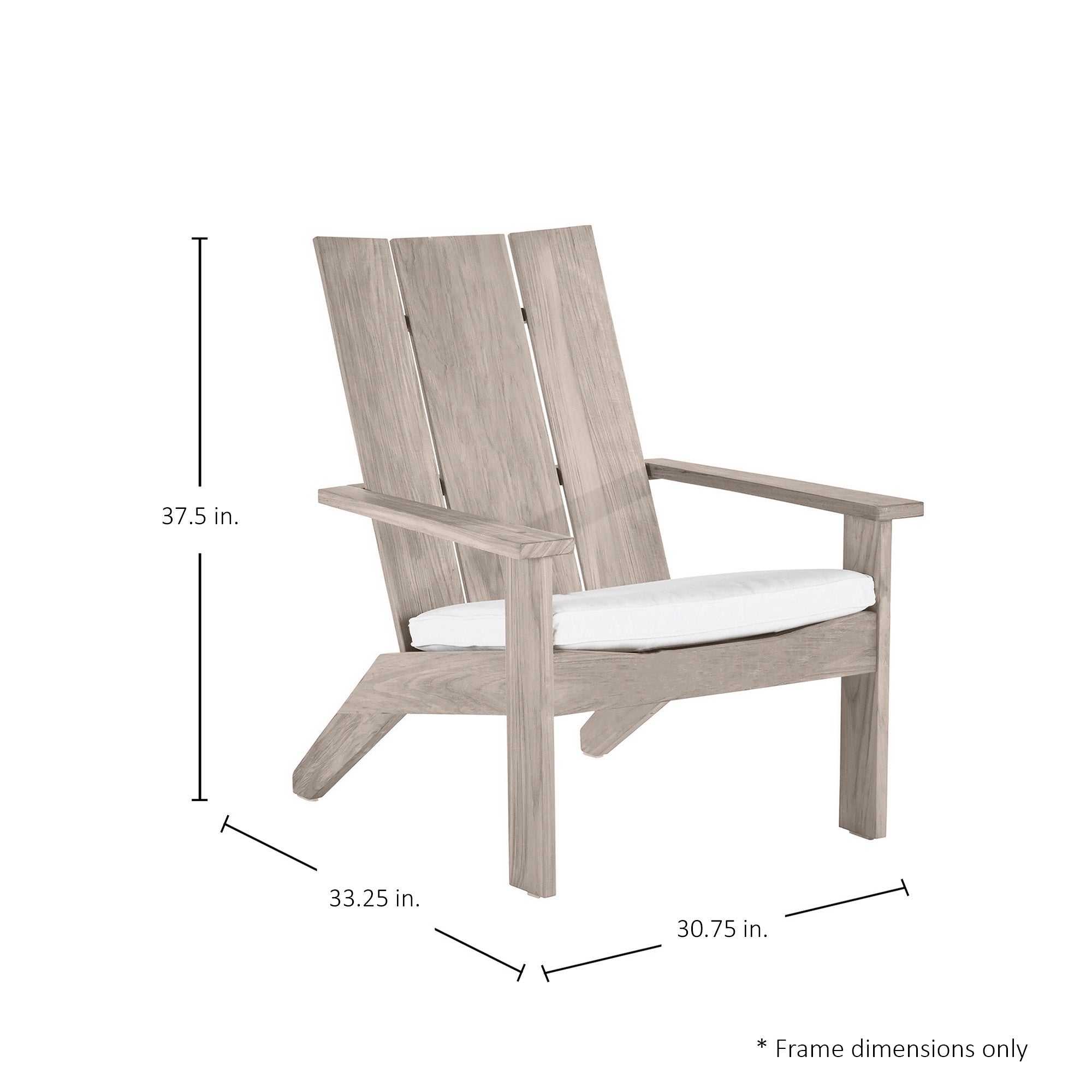 Ashland Teak Outdoor Adirondack Lounge Chair
