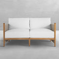 Pacifica Teak Rope Brass Outdoor Loveseat