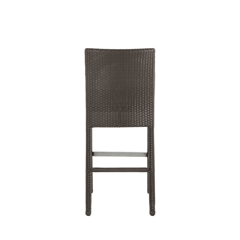 Athena Woven Resin Wicker Outdoor Bar Stool