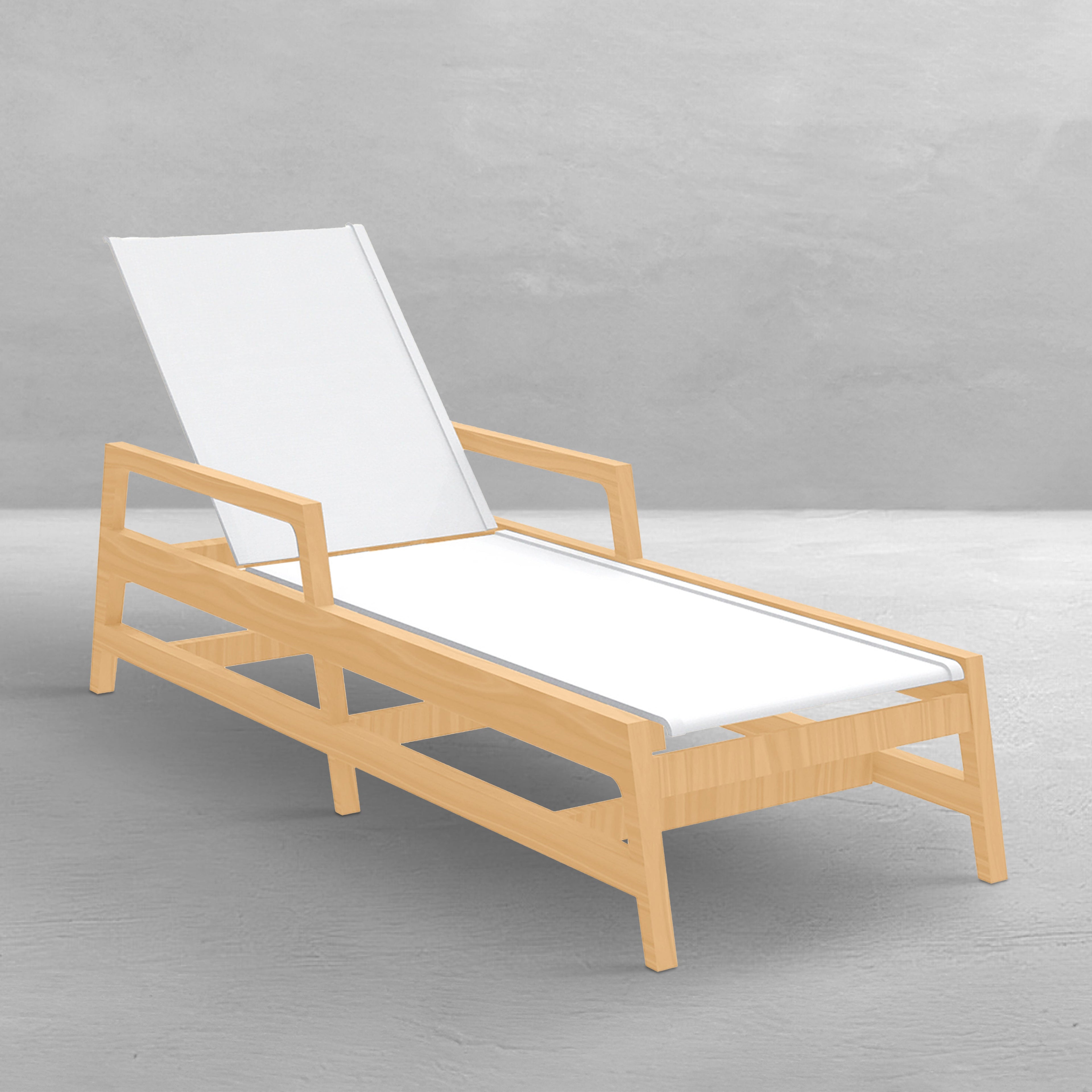 Seashore Wood Outdoor Chaise Lounge