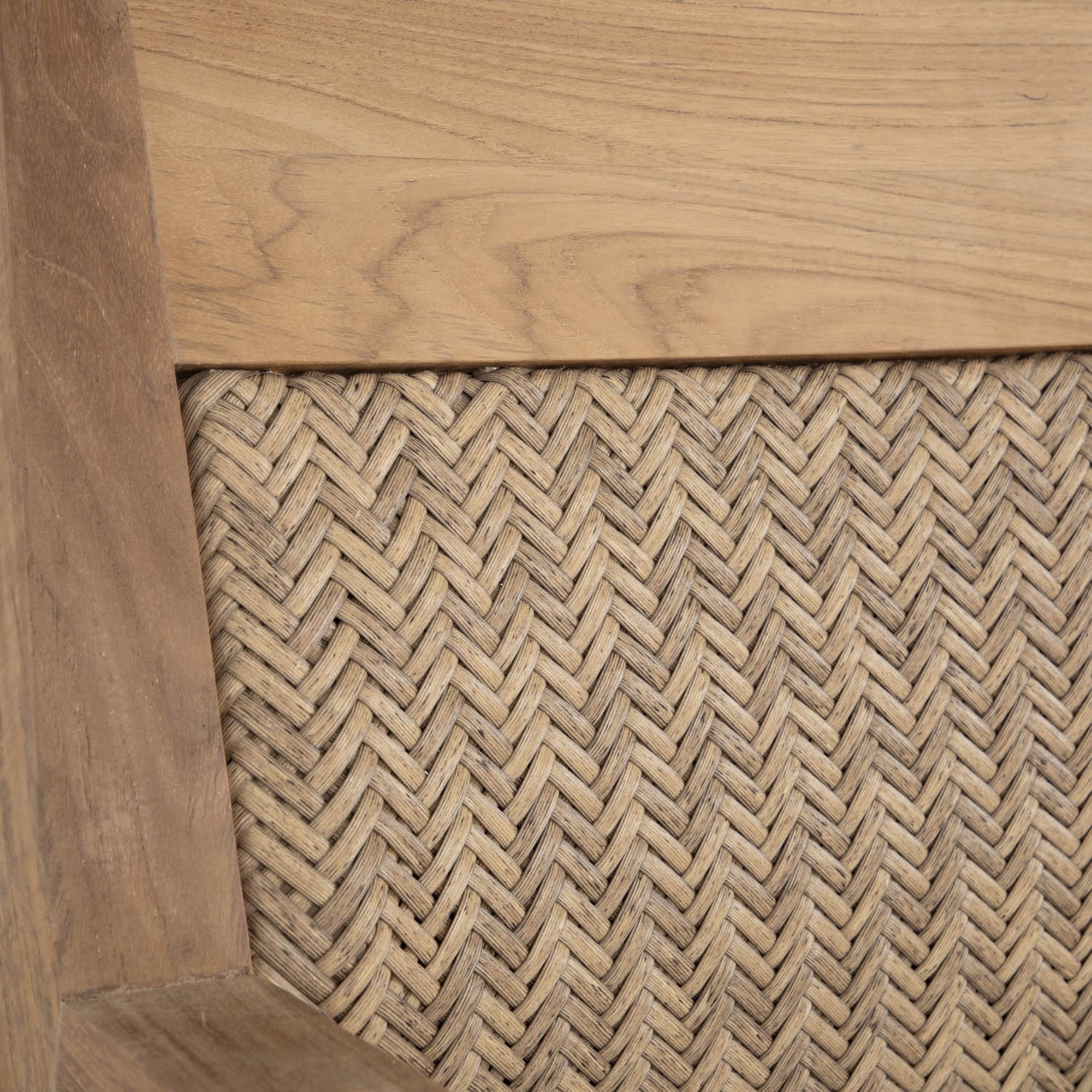 Savannah Teak Wicker Outdoor Sofa