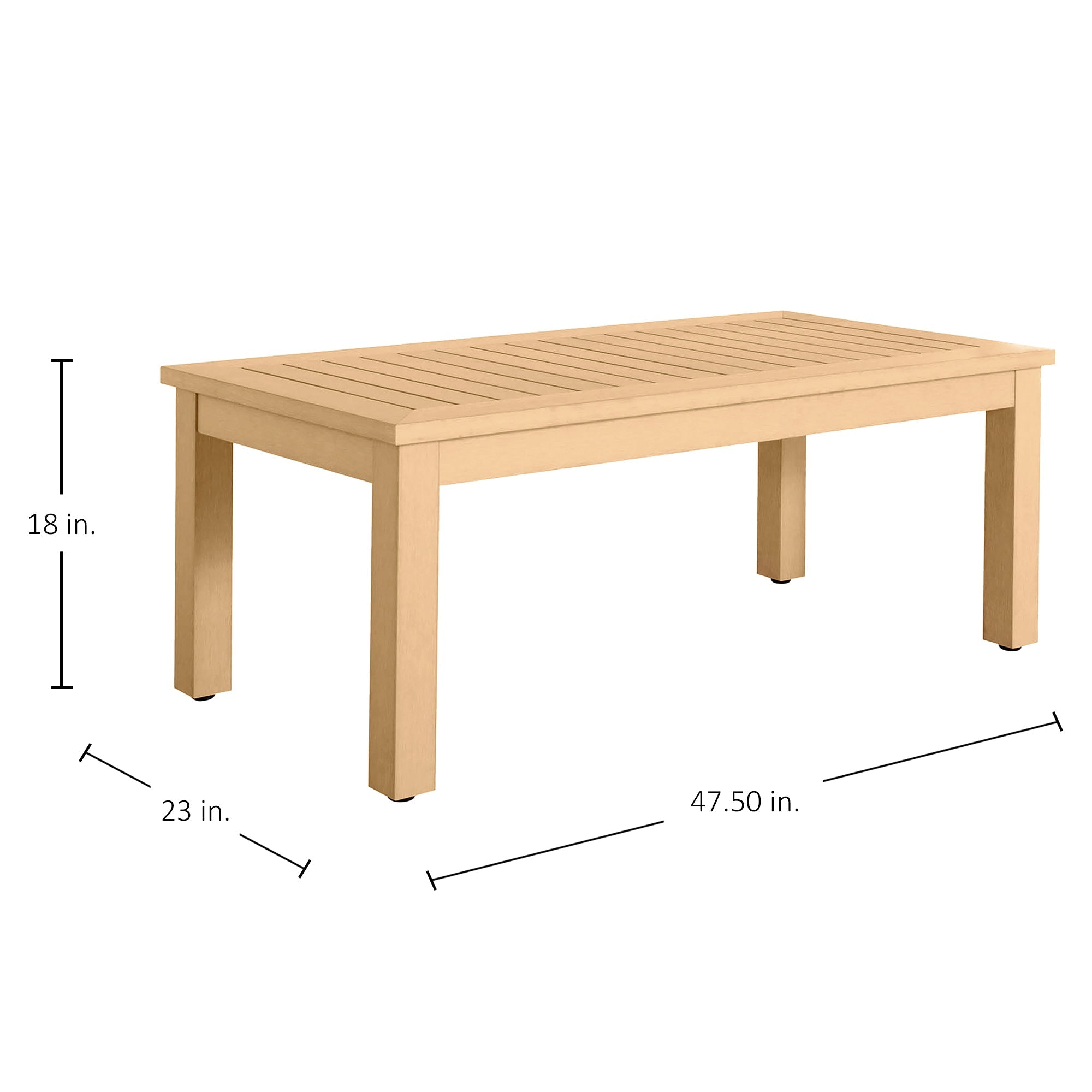 Portside Resin Rectangle Outdoor Coffee Table