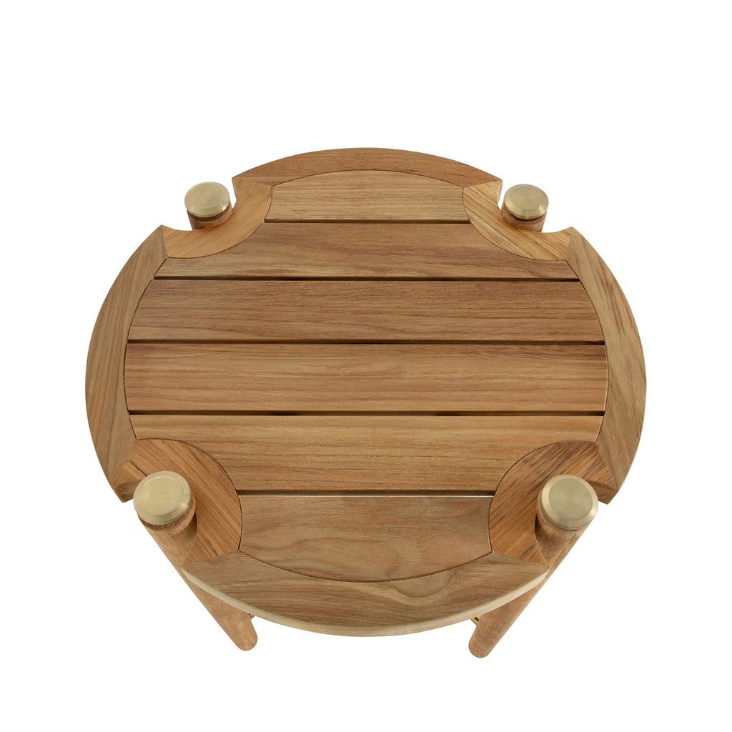 Pacifica Teak 22" Round Outdoor End Table