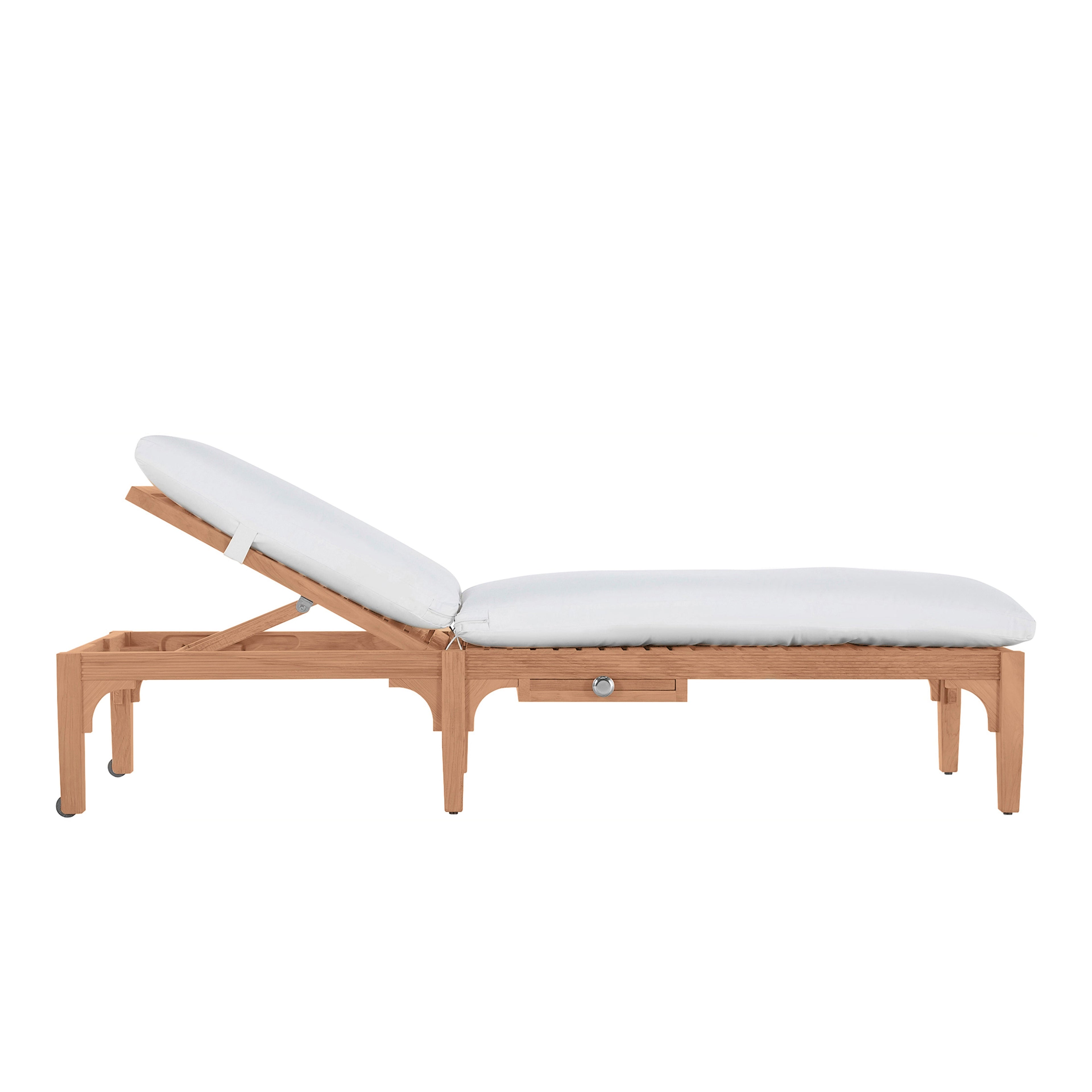 Club Teak Outdoor Armless Chaise Lounge