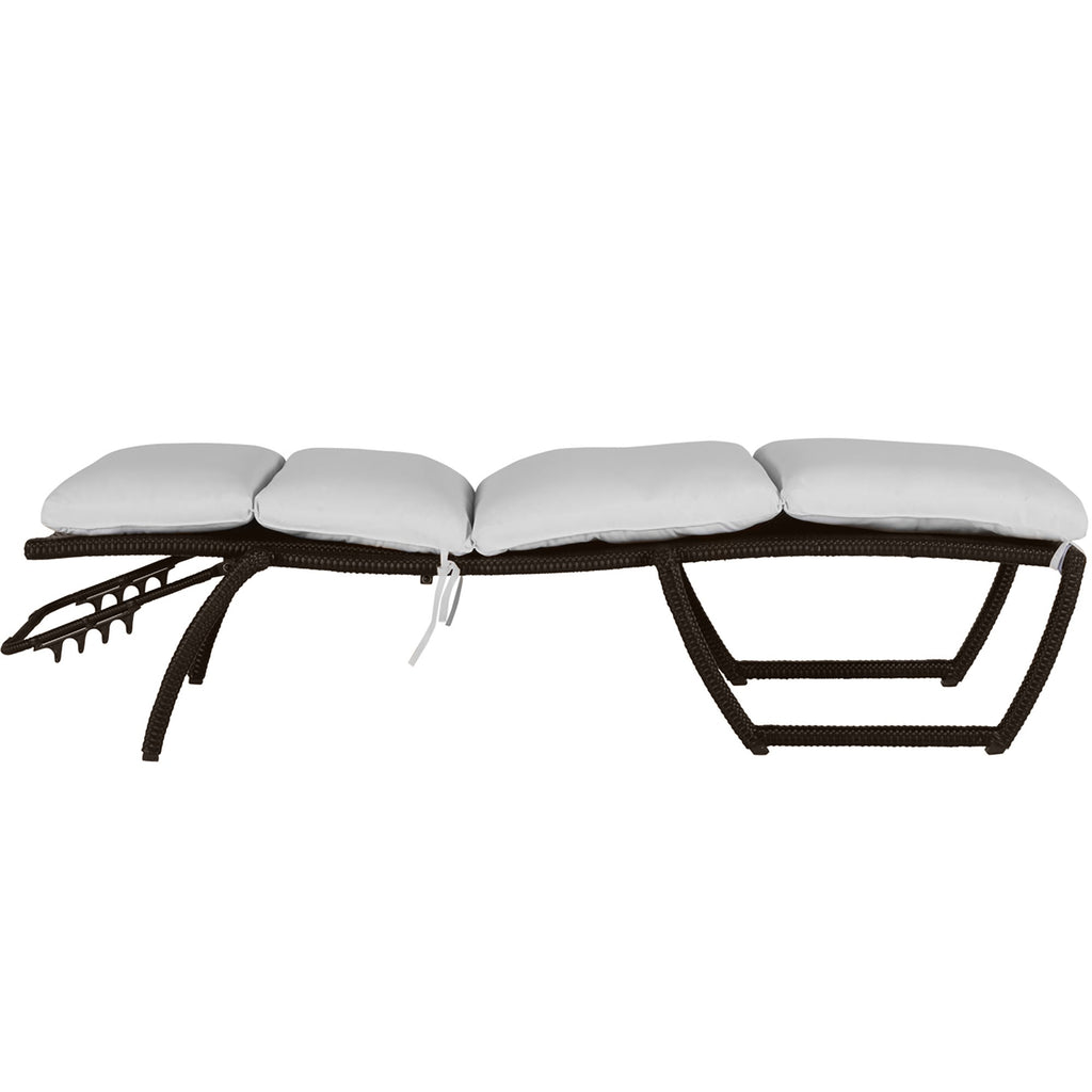 Skye Wicker Outdoor Armless Chaise Lounge