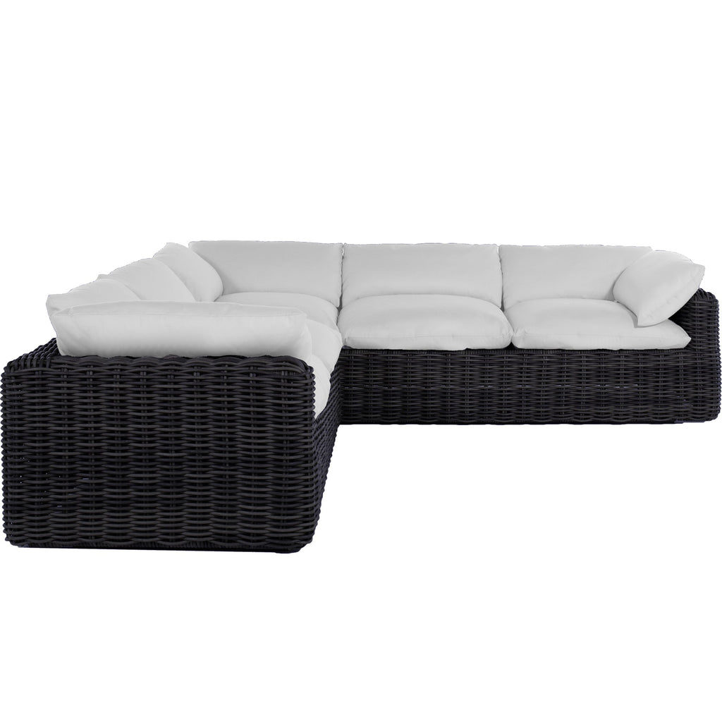 Montecito Resin Wicker Left Arm Facing Loveseat