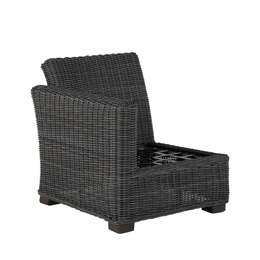 Rustic Resin Wicker Outdoor LAF Sectional Sofa
