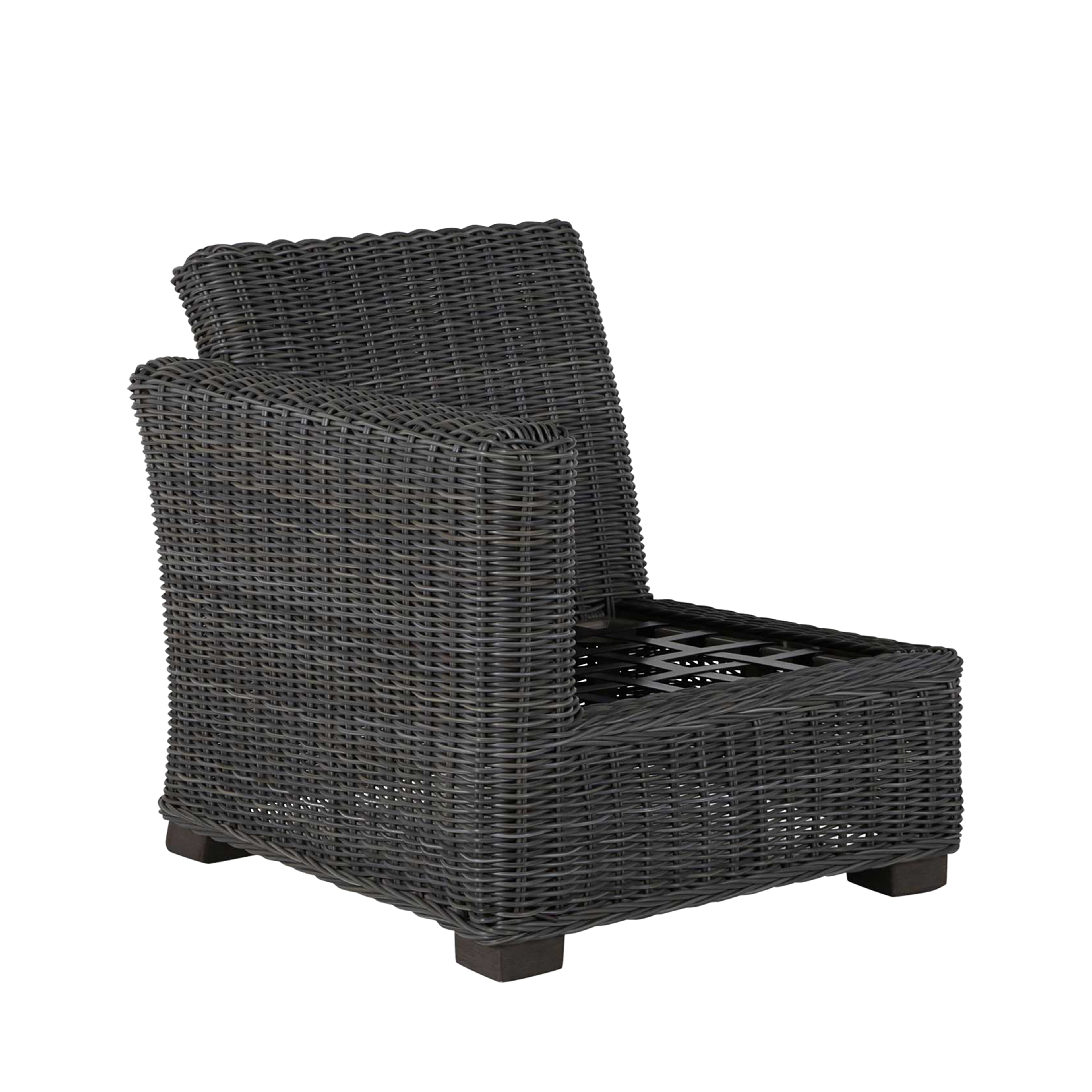 Rustic Resin Wicker Outdoor LAF Sectional Sofa