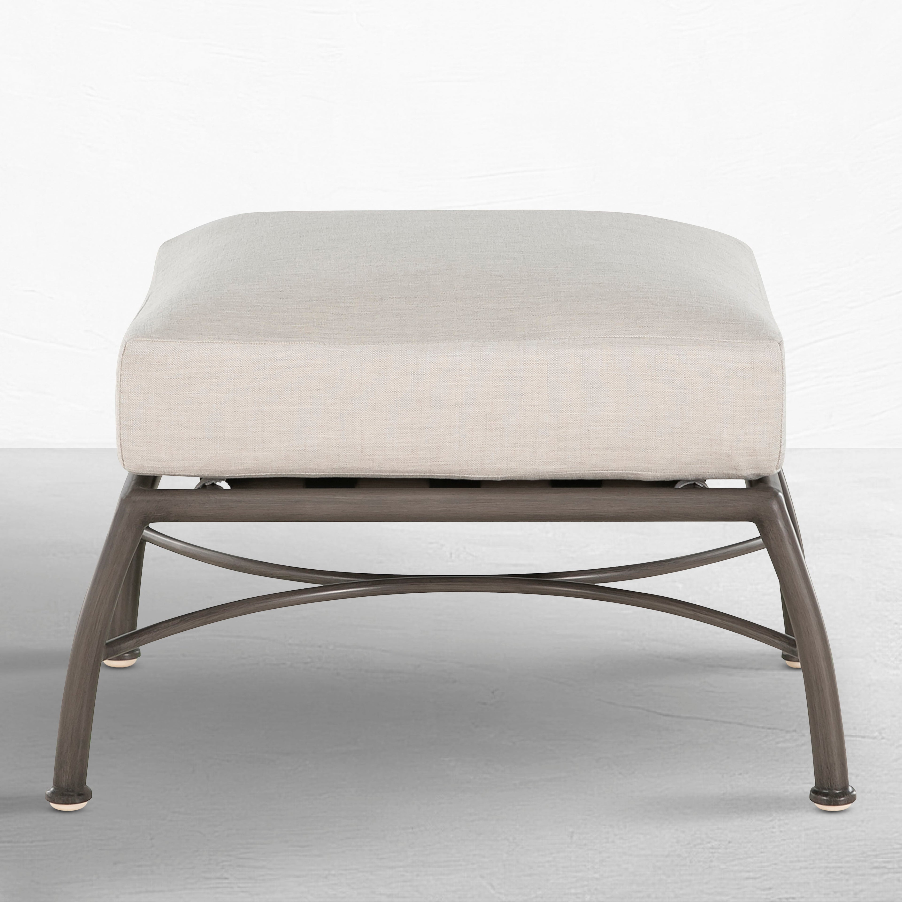 Elegante Aluminum Outdoor Woven Ottoman