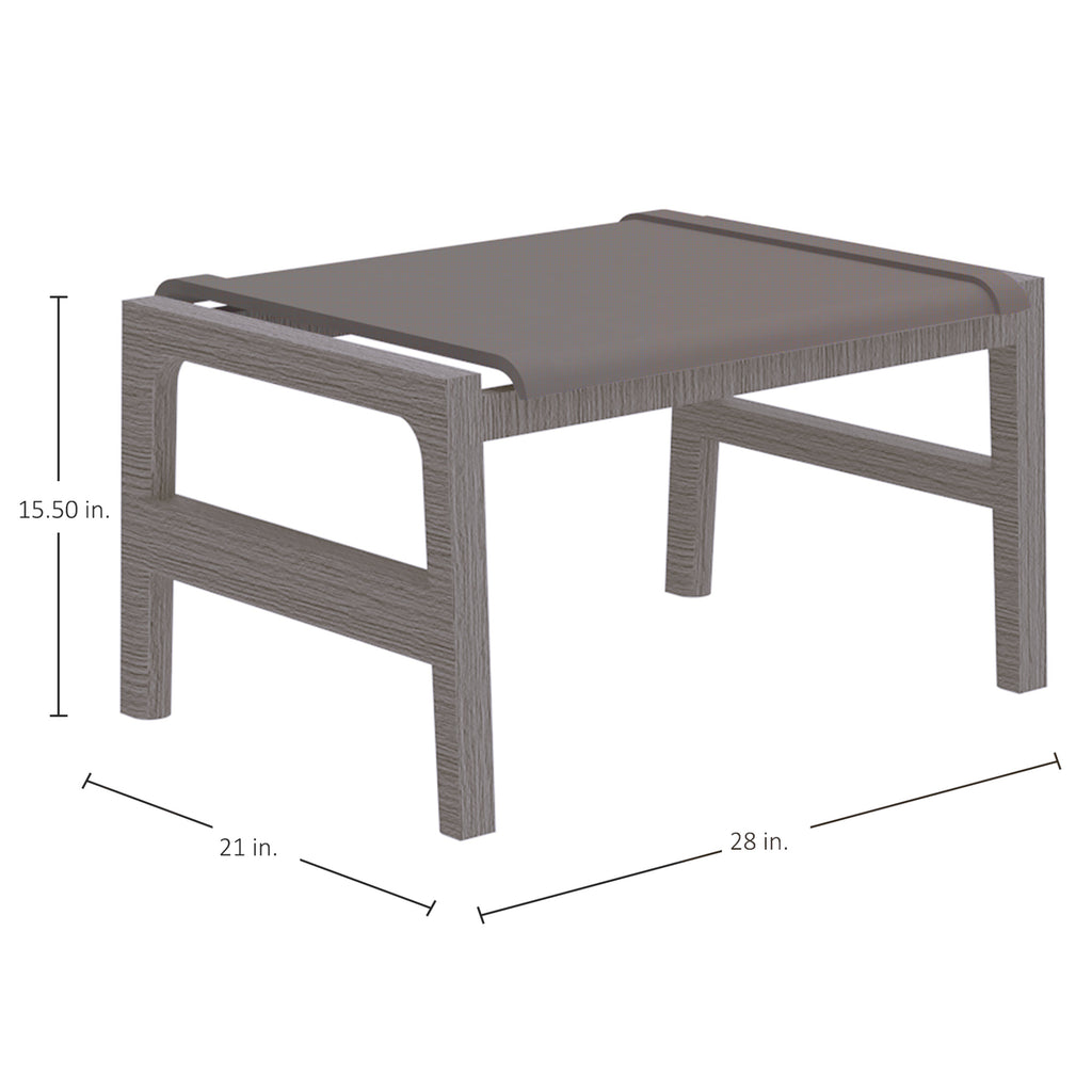 Seashore N-Dura Wood Outdoor Ottoman