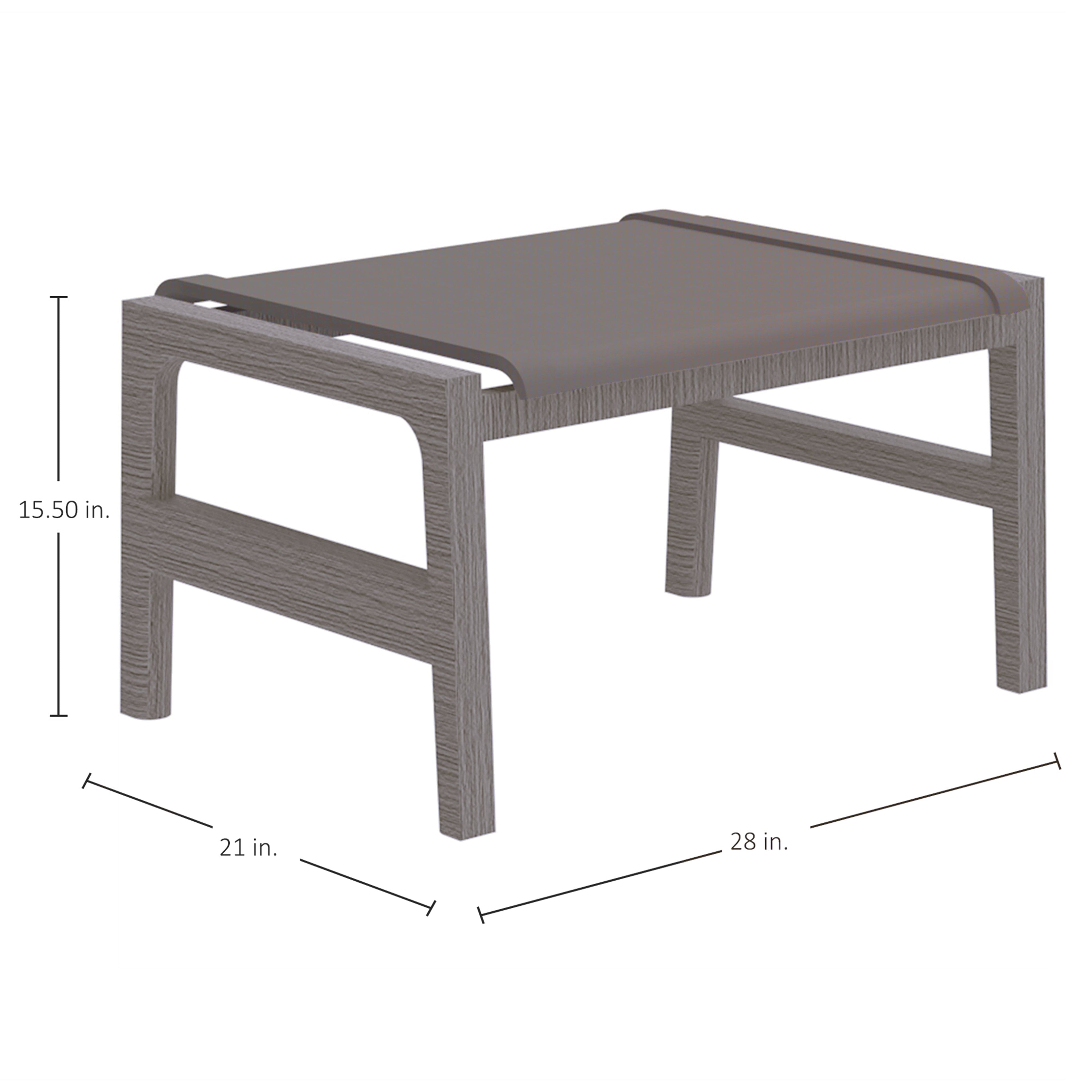Seashore N-Dura Wood Outdoor Ottoman