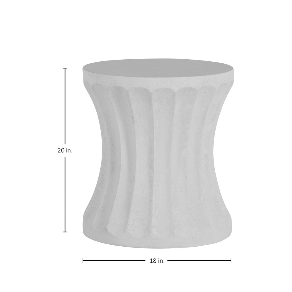 Gannet Cast Stone 18" Round Outdoor Side Table