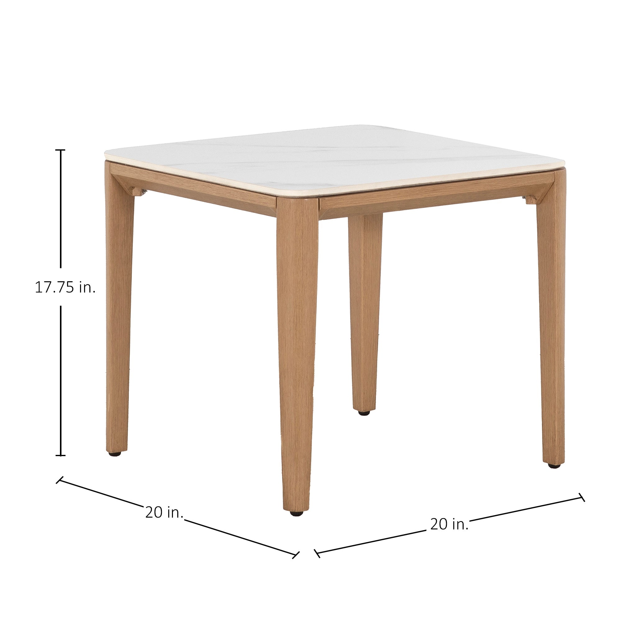 Palma Aluminum Square Outdoor End Table