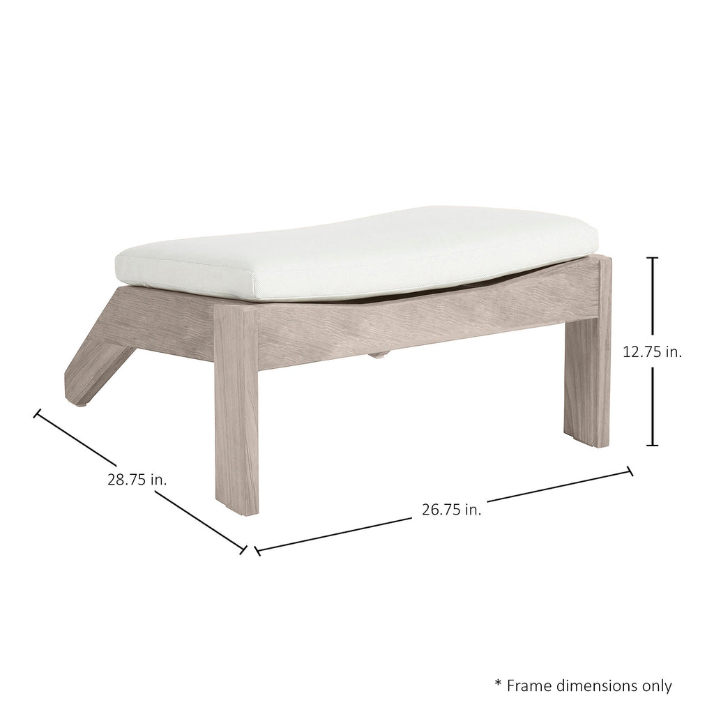 Ashland Teak Adirondack Outdoor Woven Ottoman