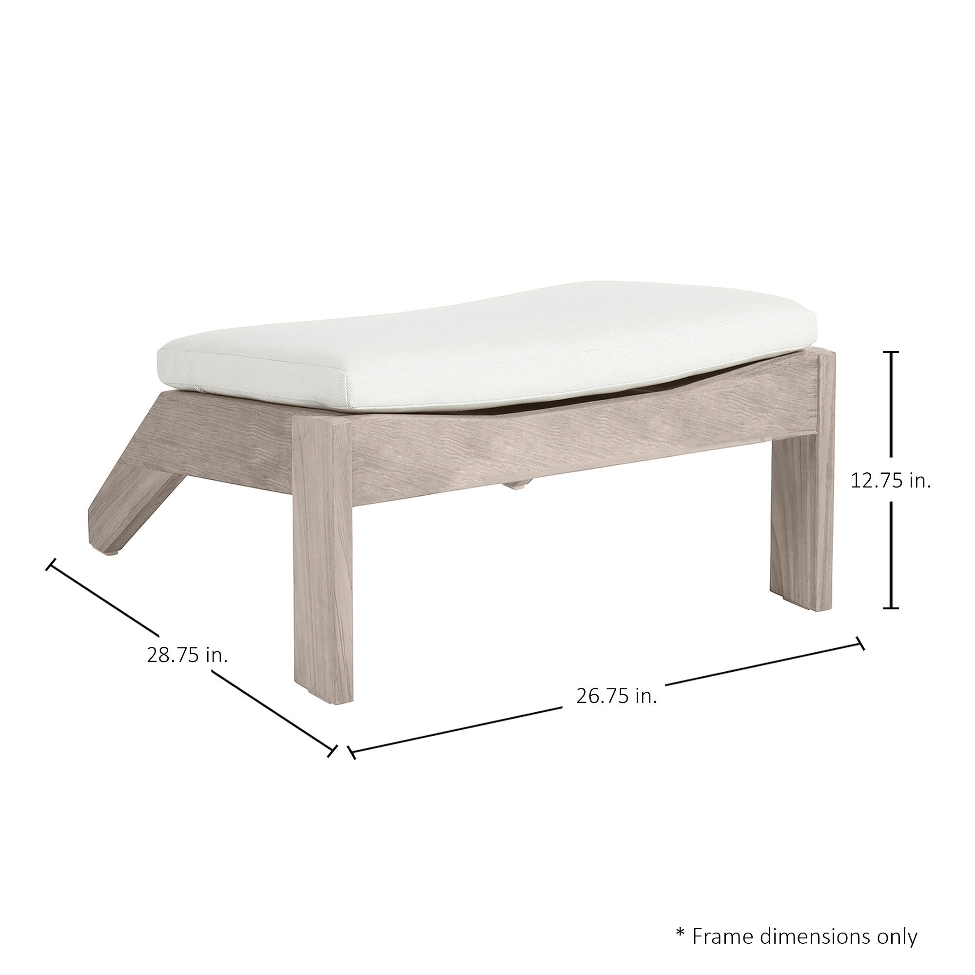 Ashland Teak Adirondack Outdoor Woven Ottoman