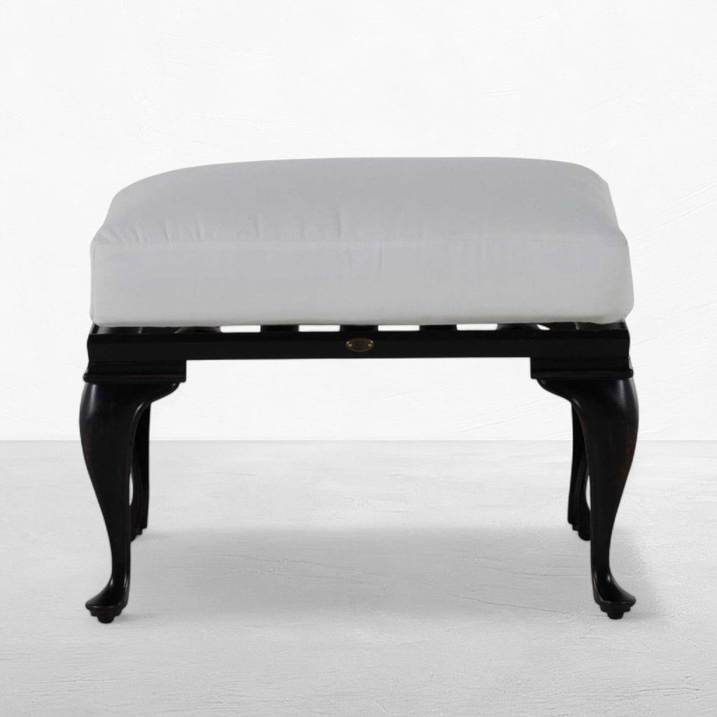 Provance Cast Aluminum Outdoor Woven Ottoman