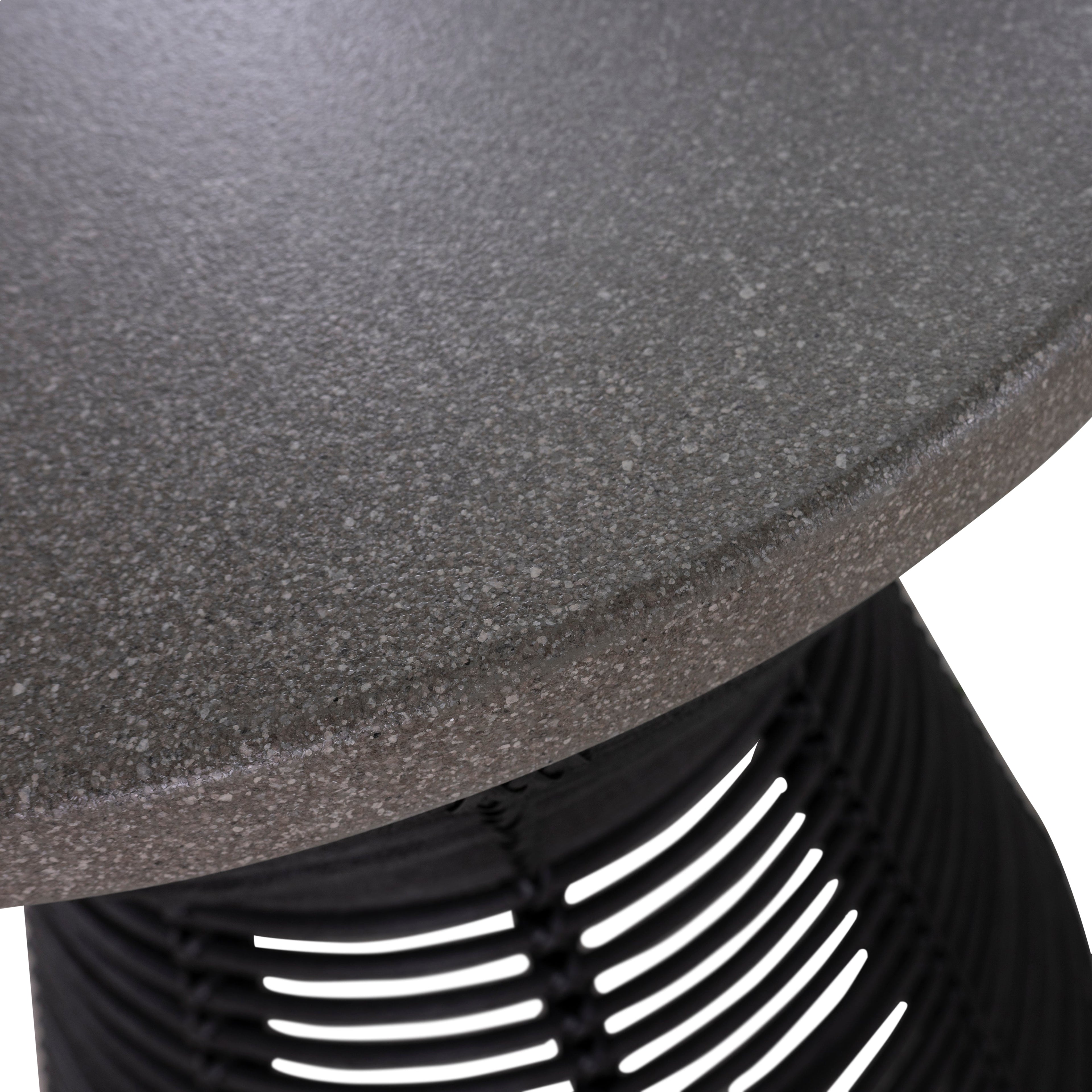 Harris Wicker 22" Round Outdoor Pedestal End Table
