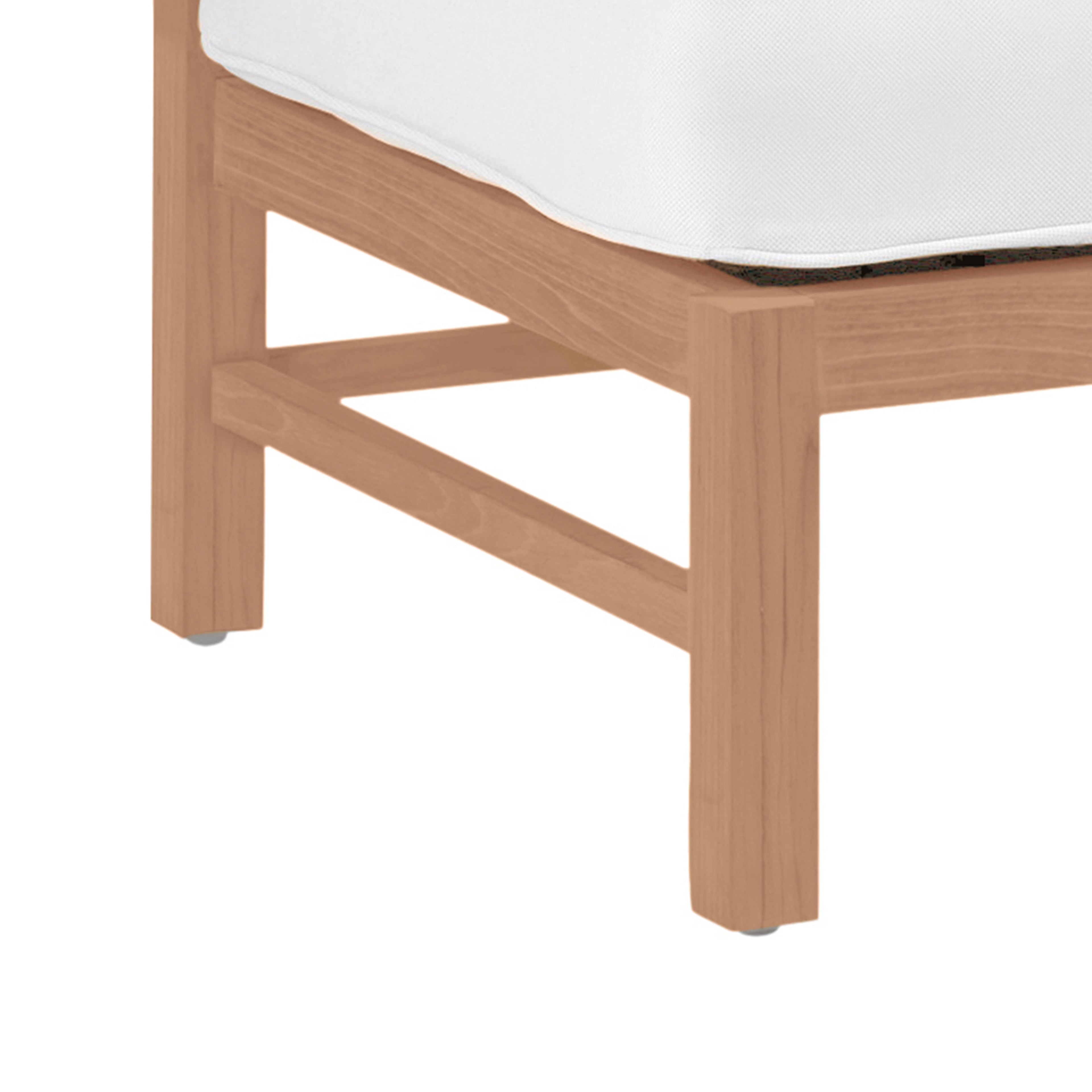 Club Teak Outdoor Sectional Slipper Chair