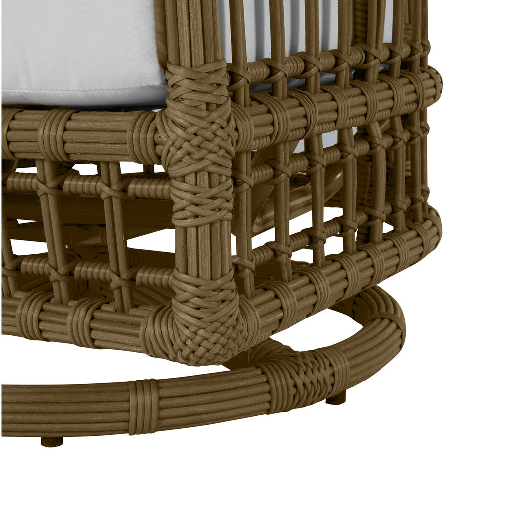 Newport Wicker Woven Outdoor Barrel Swivel Chair