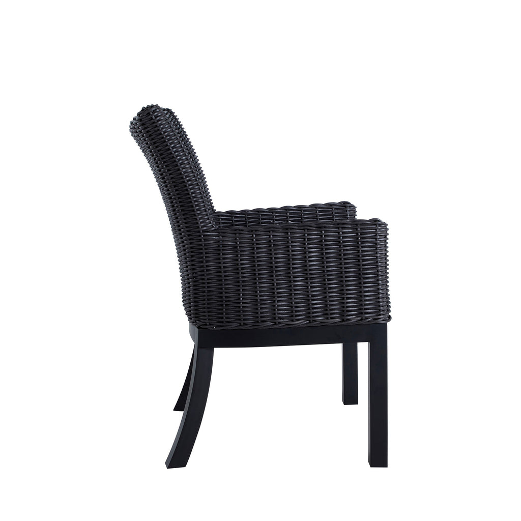 Montecito Woven Wicker Outdoor Dining Arm Chair