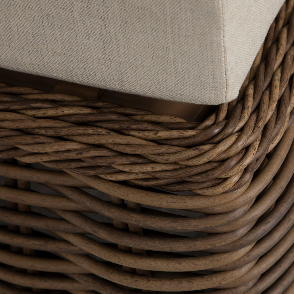 Soho N-Dura Resin Wicker Outdoor Woven Ottoman