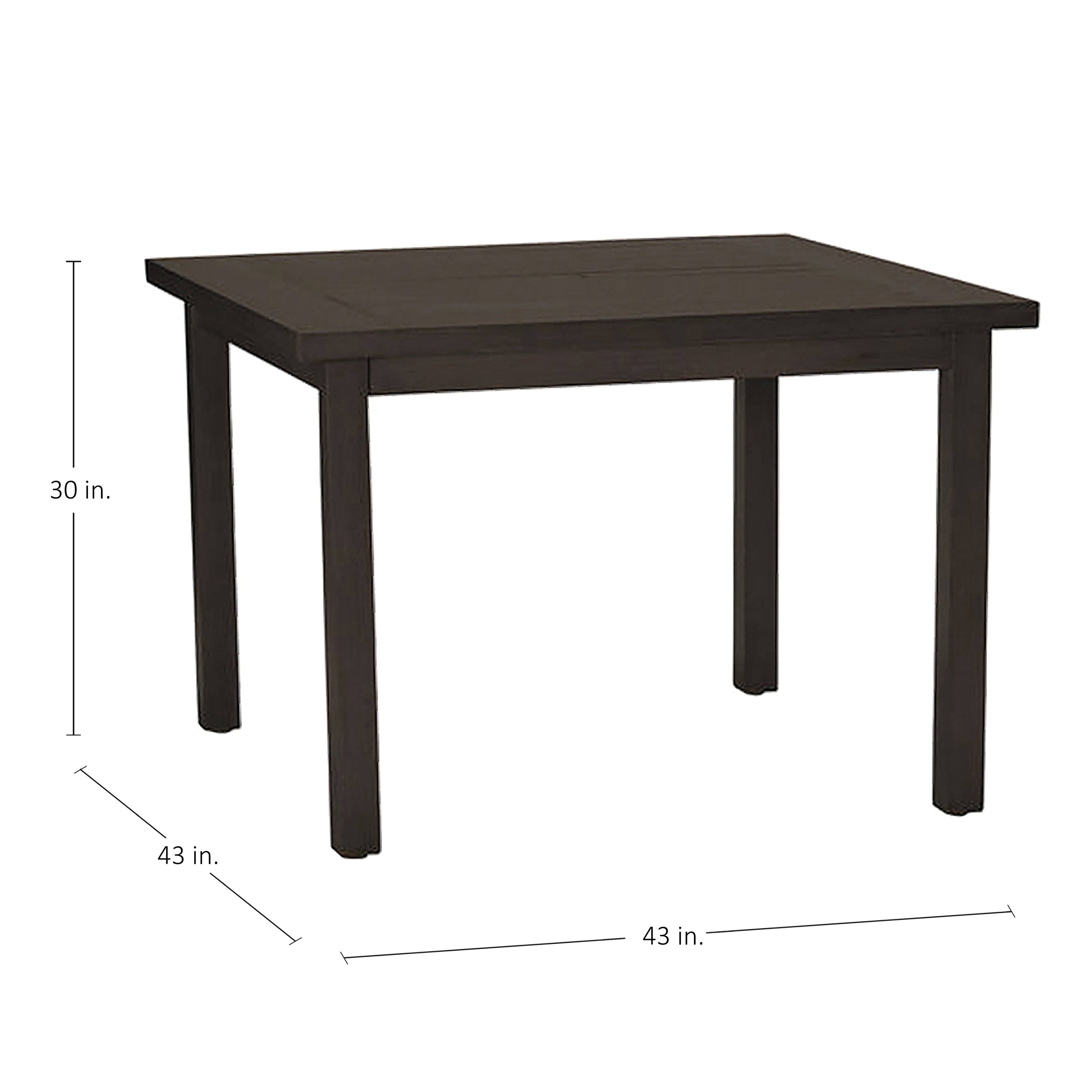 Club Aluminum 43" Square Outdoor Dining Table